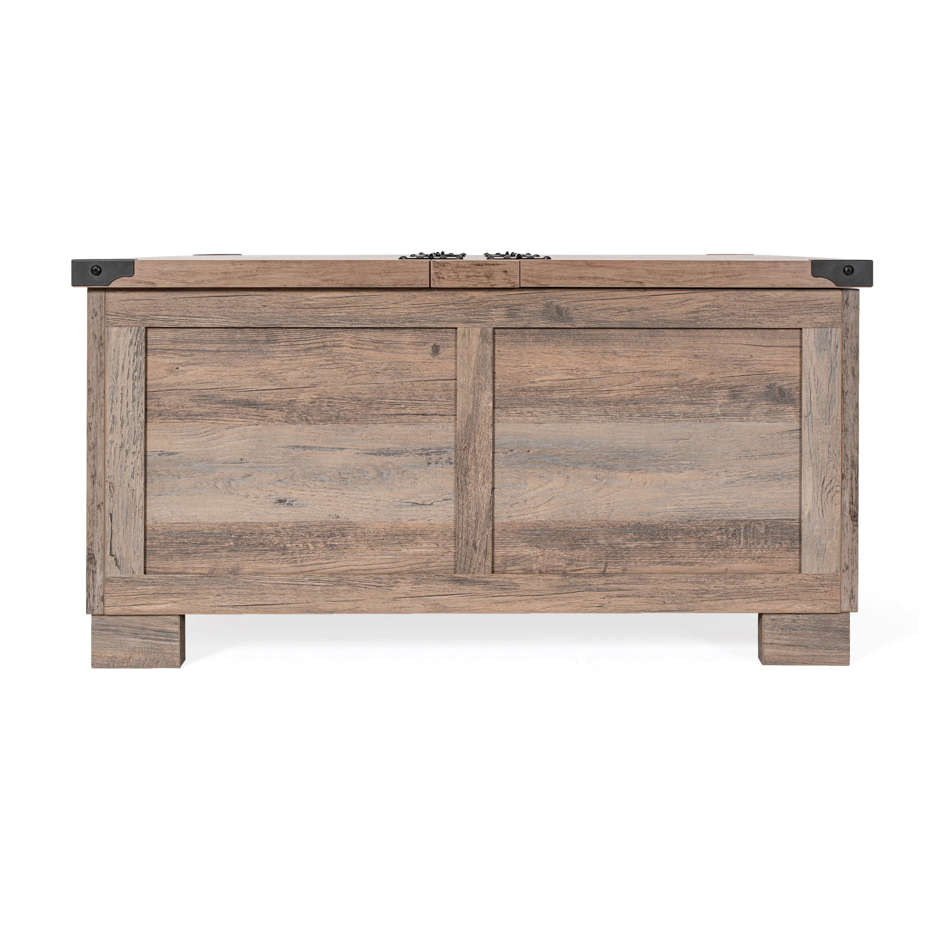 Wyatt 35.75" Farmhouse Storage Coffee Table with Hinged Lift Top, Large Coffee Table with Hidden Storage, Gray Wash