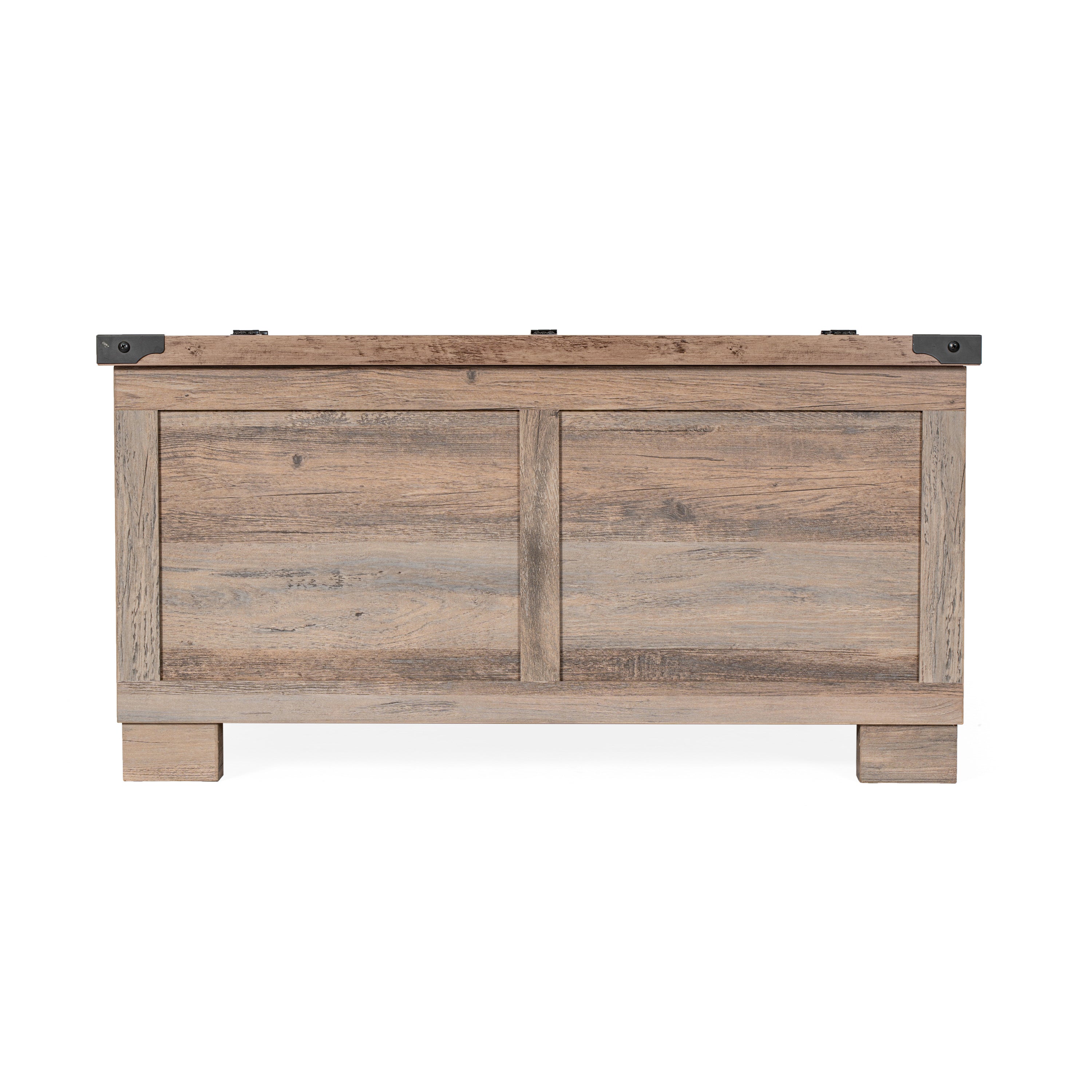 Wyatt 35.75" Farmhouse Storage Coffee Table with Hinged Lift Top, Large Coffee Table with Hidden Storage, Gray Wash