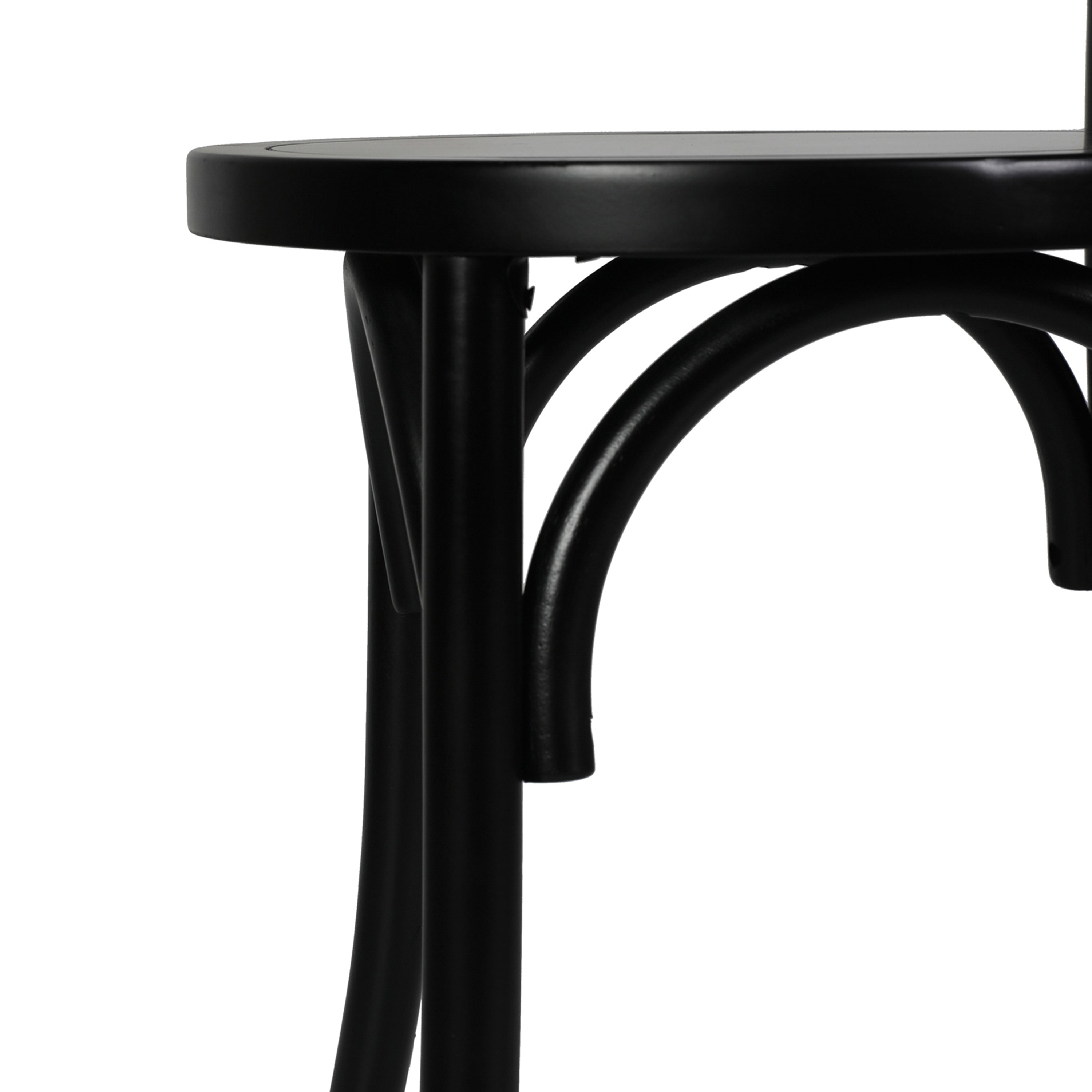 Betsy Commercial Grade Black Thonet Style Solid Wood Stackable Dining Chair