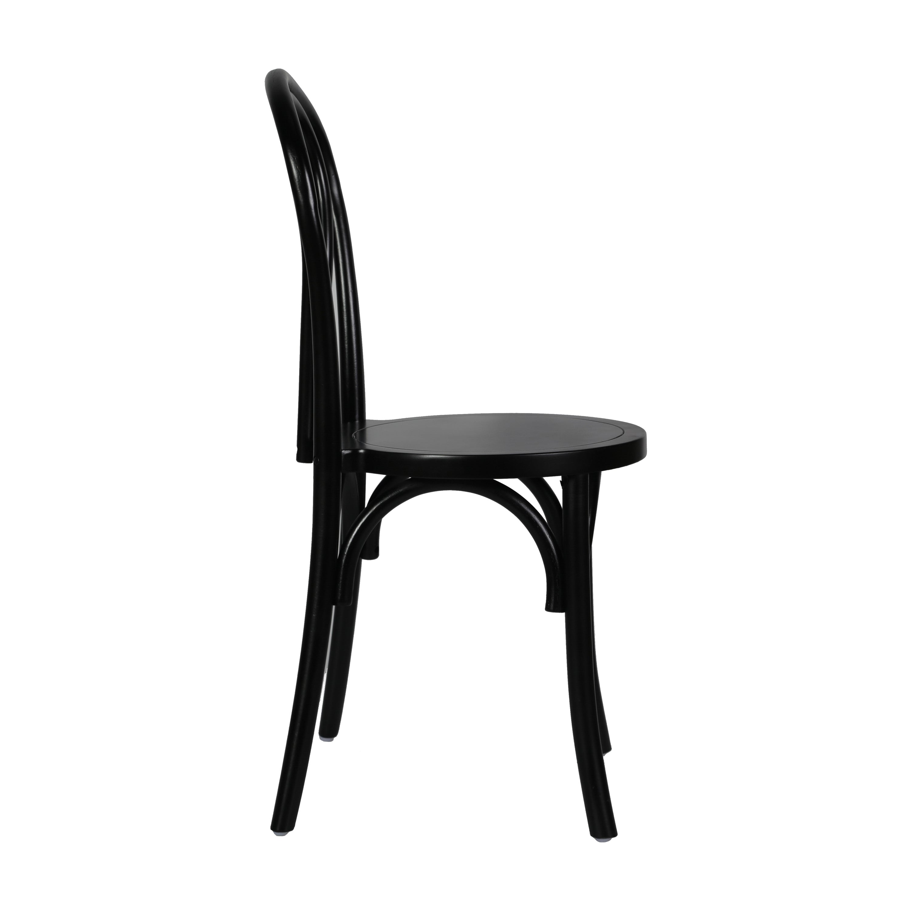 Betsy Commercial Grade Black Thonet Style Solid Wood Stackable Dining Chair