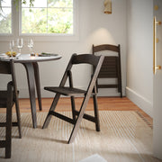 Holden Commercial Grade Early American Solid Wood Folding Dining Chair