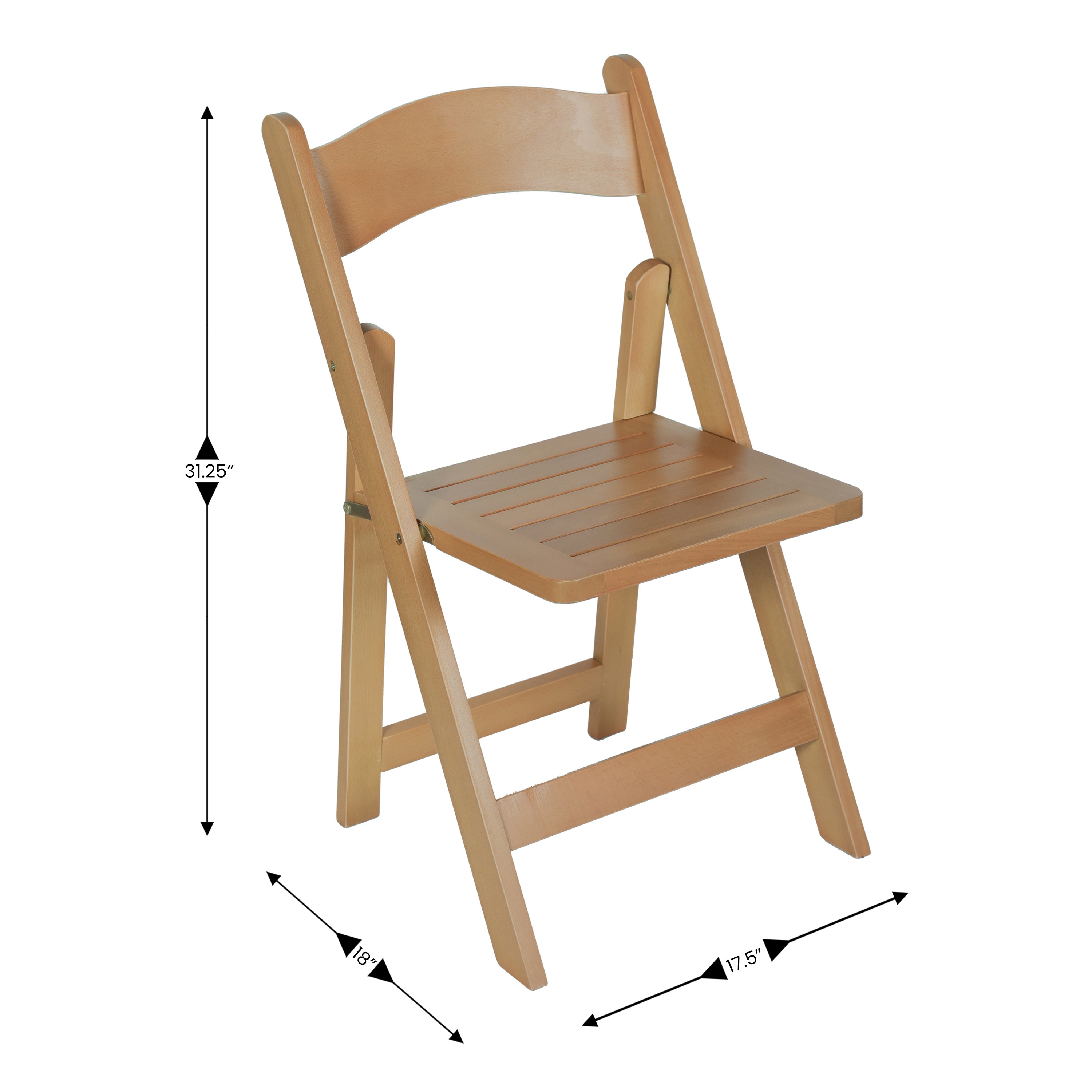 Holden Commercial Grade Oak Solid Wood Folding Dining Chair