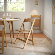 Holden Commercial Grade Oak Solid Wood Folding Dining Chair