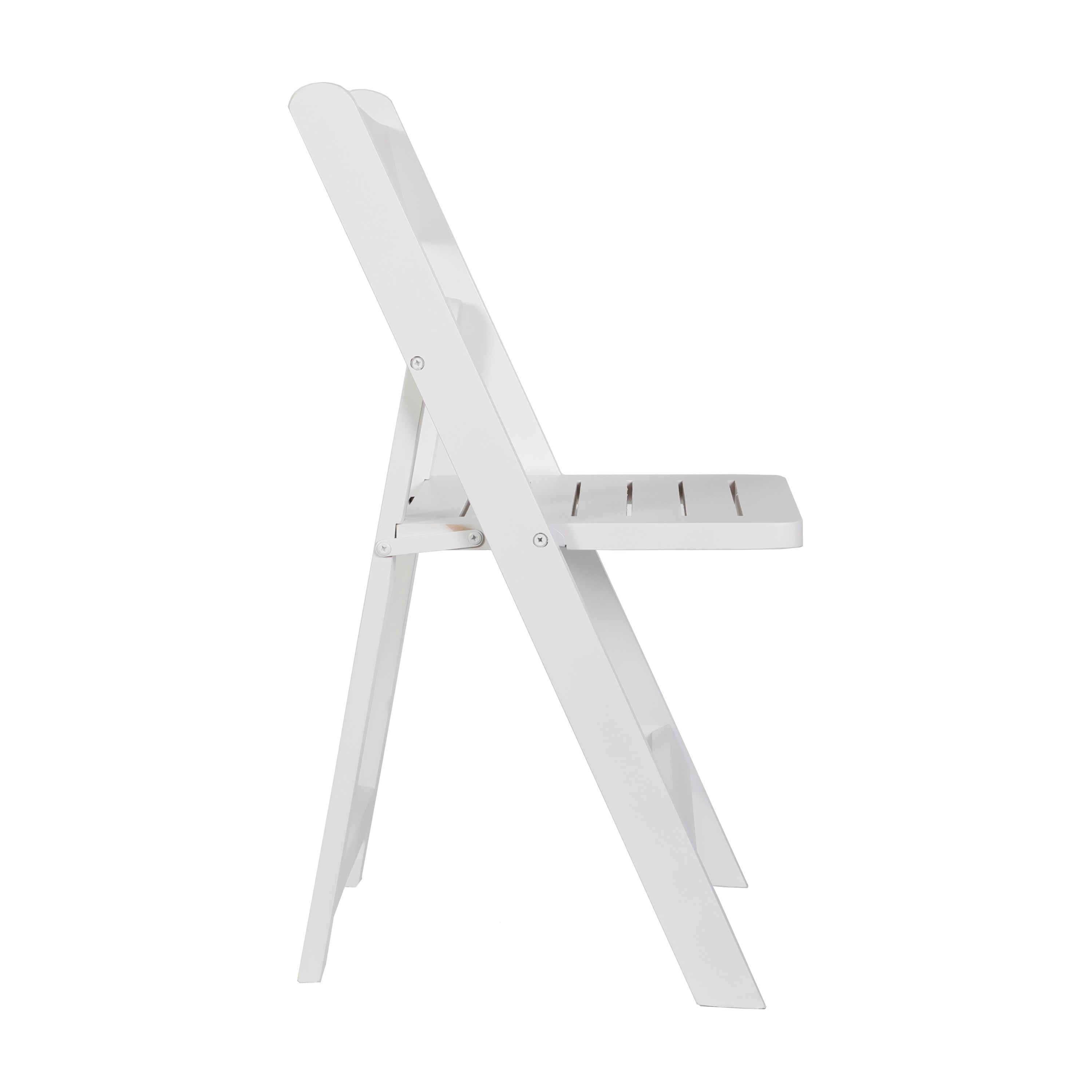 Holden Commercial Grade White Solid Wood Folding Dining Chair