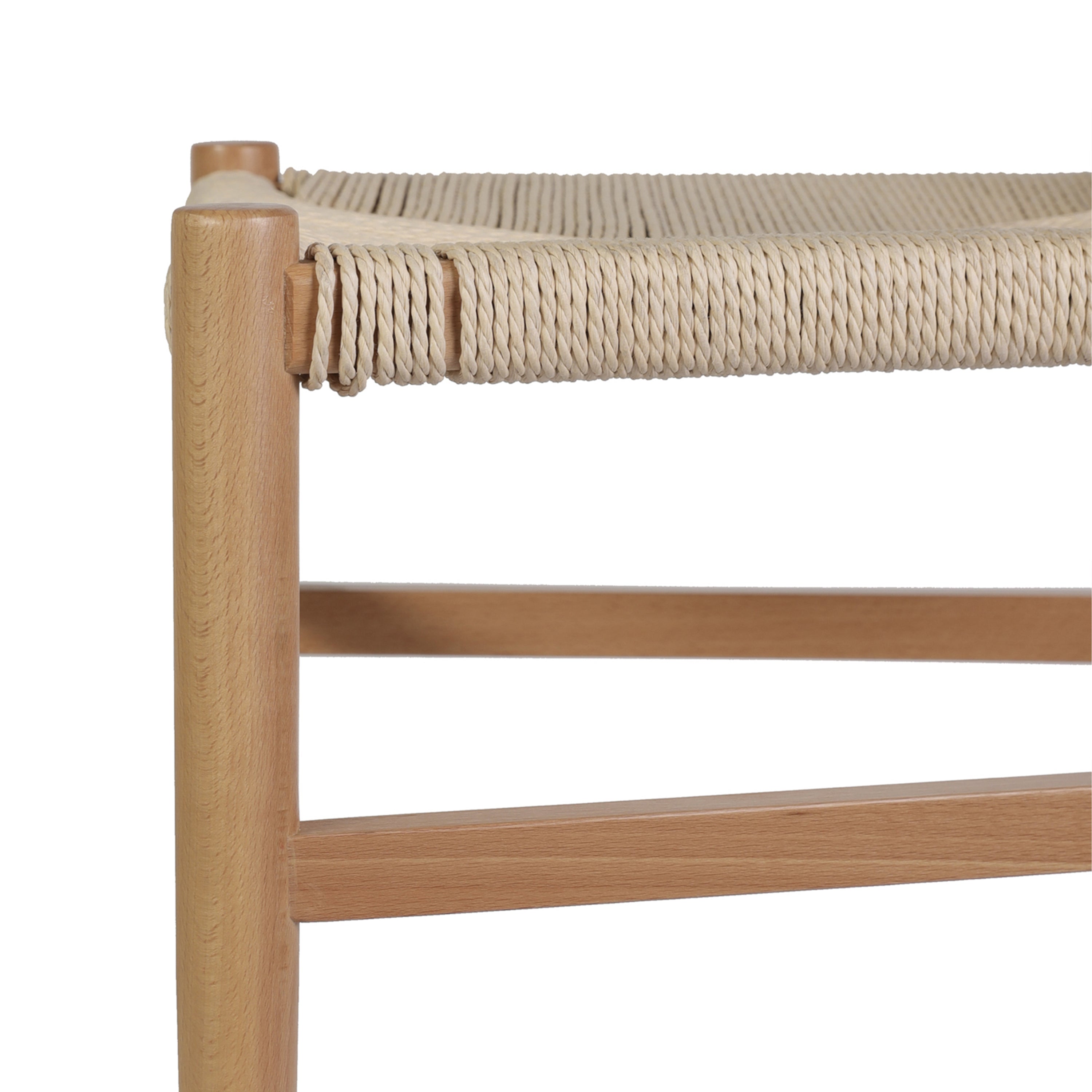 Logan Commercial Grade Y-Back Style Wood and Kraft Paper Stackable Dining Chair with Oak/Natural Finish
