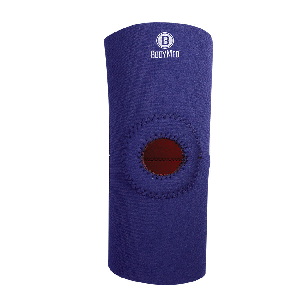 Body Sport Neoprene Knee Support, Open Patella Design, Medium, 10" Sleeve, Blue