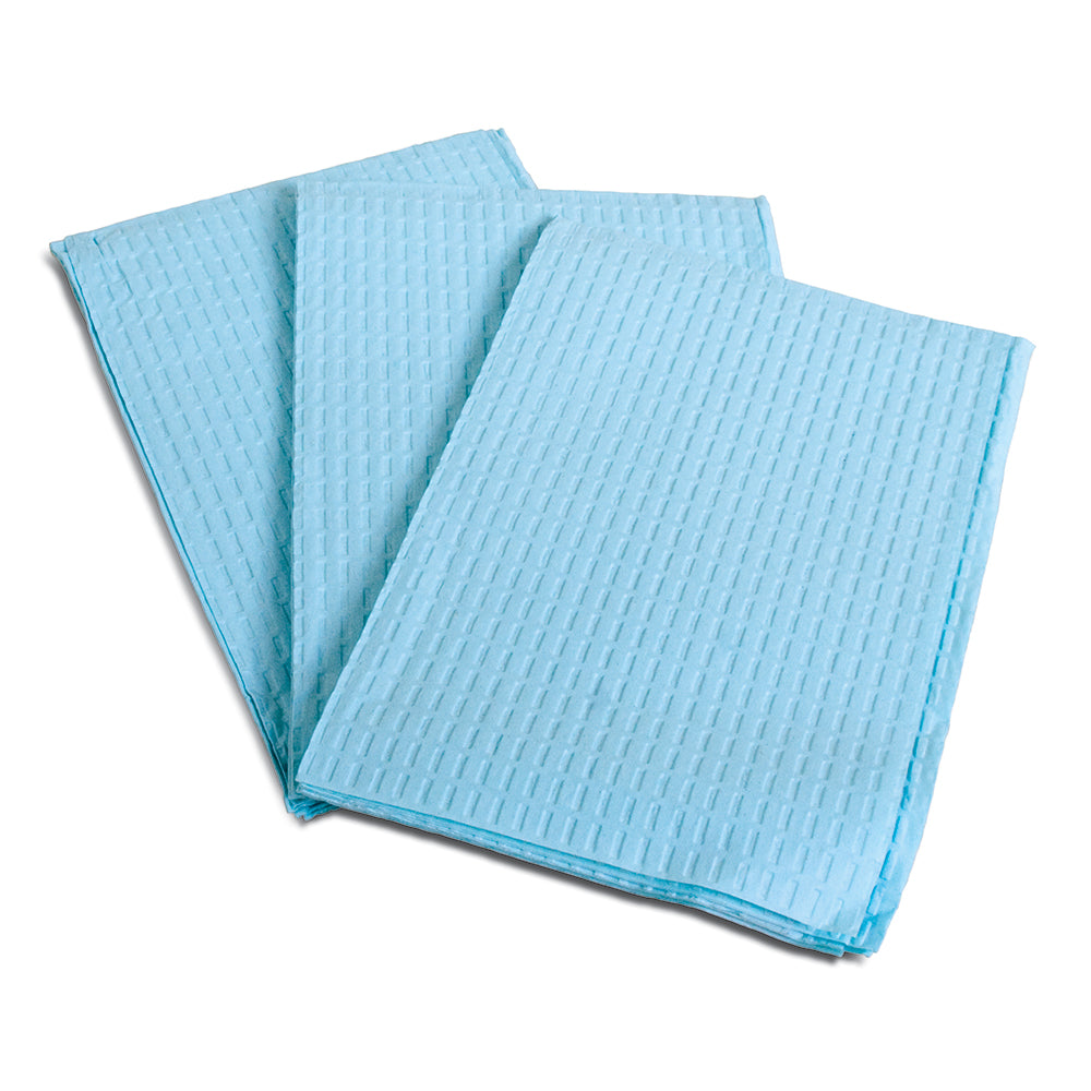 Bodymed Professional Towels, 3-Ply Tissue/Poly, Blue, 500/Case