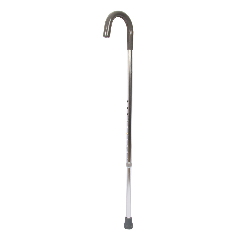 Aluminum Adjustable Cane With Vinyl Grip Handle, Adjusts 30"-39"