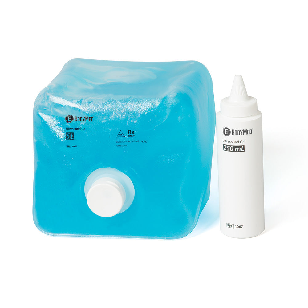 Bodymed Ultrasound Gel, Blue, 5-Liter Cube With Dispenser Bottle