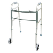 Bodymed 2 Button Folding Walker With 5" Wheels