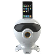 Impecca AS2000 10-Watts Universal Portable Stereo Speaker with Aux-input and 30-Pin Dock, Octopus Character