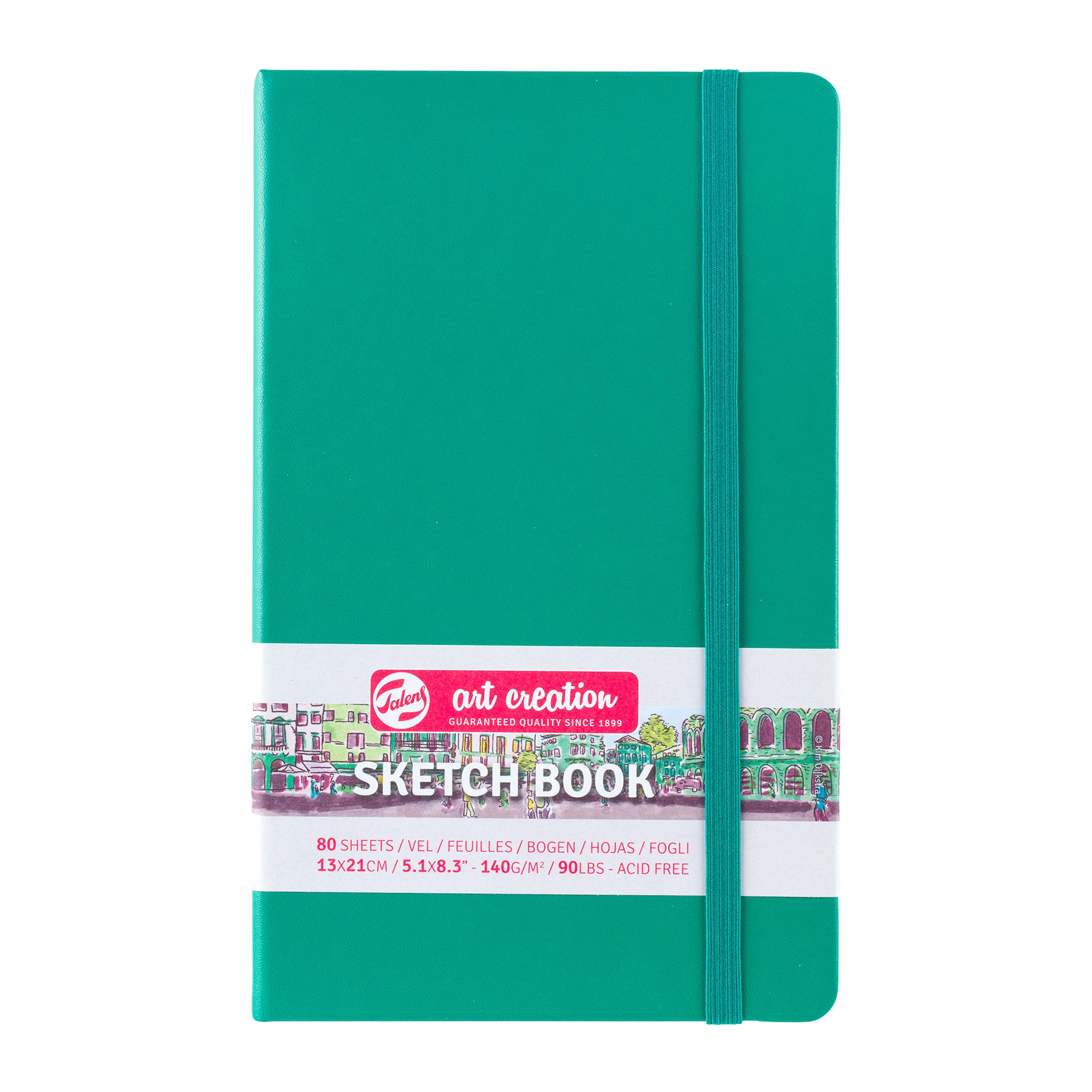 Sketchbook, 80 Sheets, 90lbs, Forest Green Cover, 5.1" x 8.3"