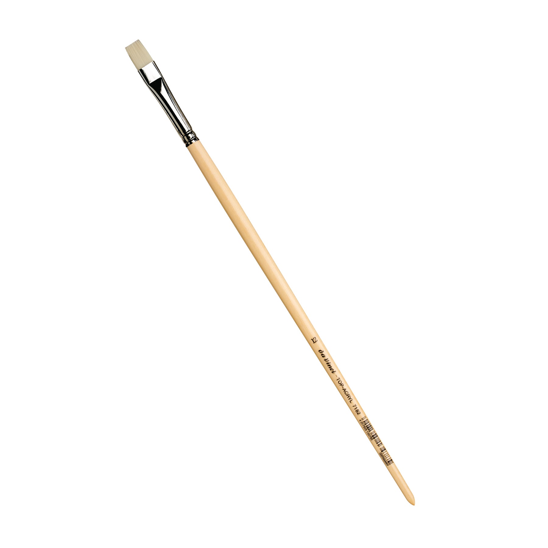 TOP-ACRYL Bright White Brush, Synthetic, Acrylic & Oil, Flat, Series 7182, Size 12