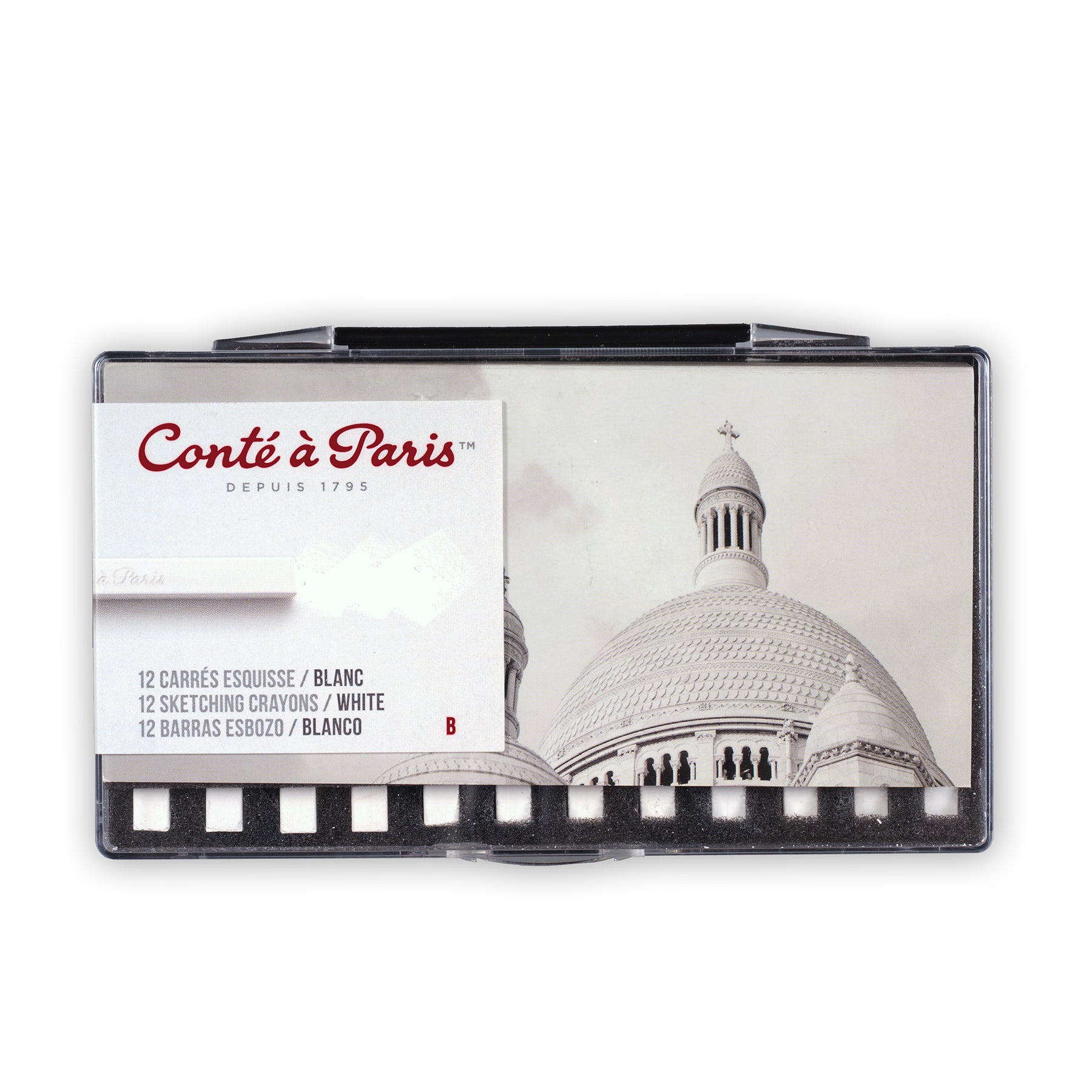 Carrés Esquisse Sketching Crayons, White B (2456 / B), Set of 12