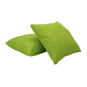 Presidio 18"x 18" Square Indoor/Outdoor Pillow with Piping, 2-Piece - Lime Green