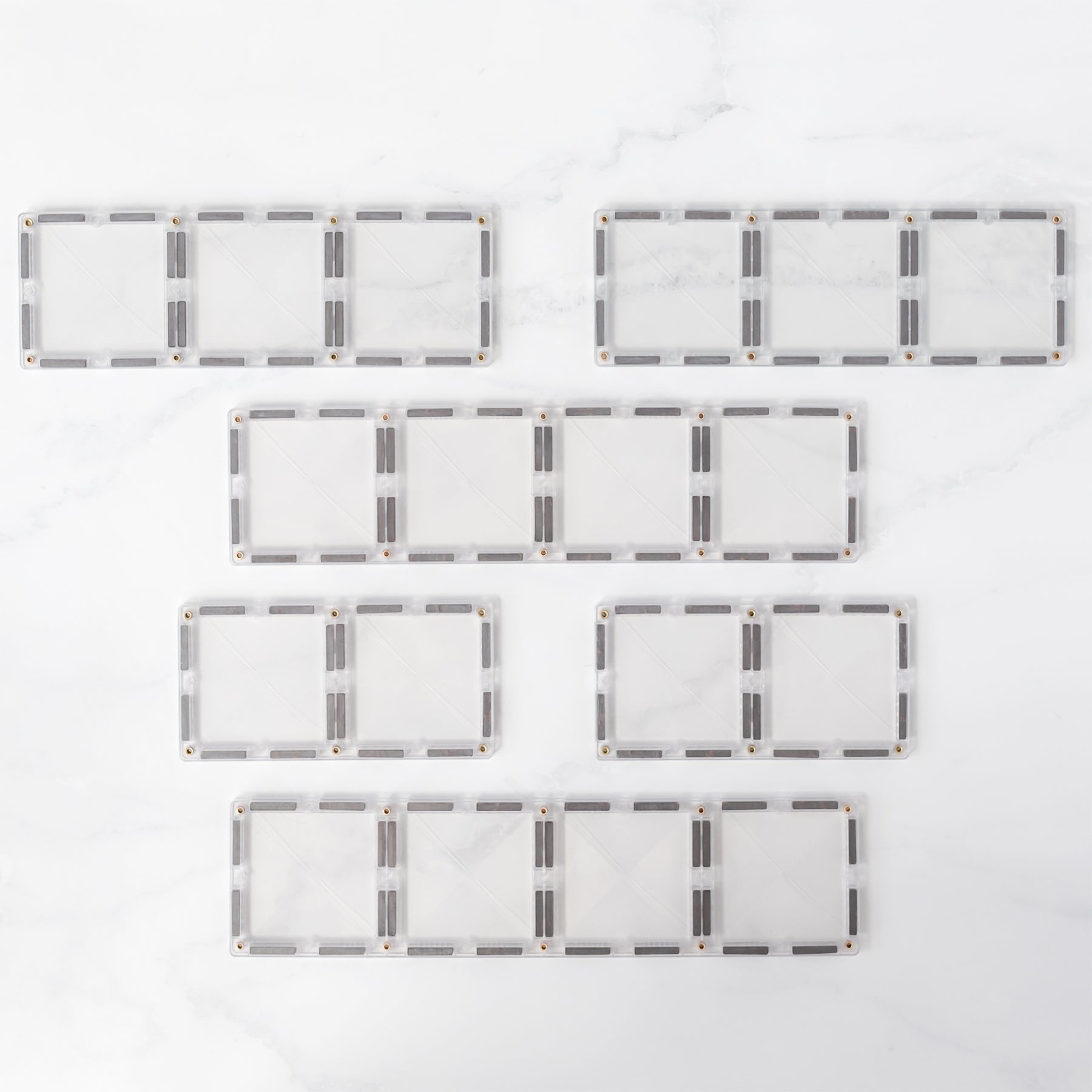 Magnetic Tiles Clear Rectangle Pack, 12 Pieces