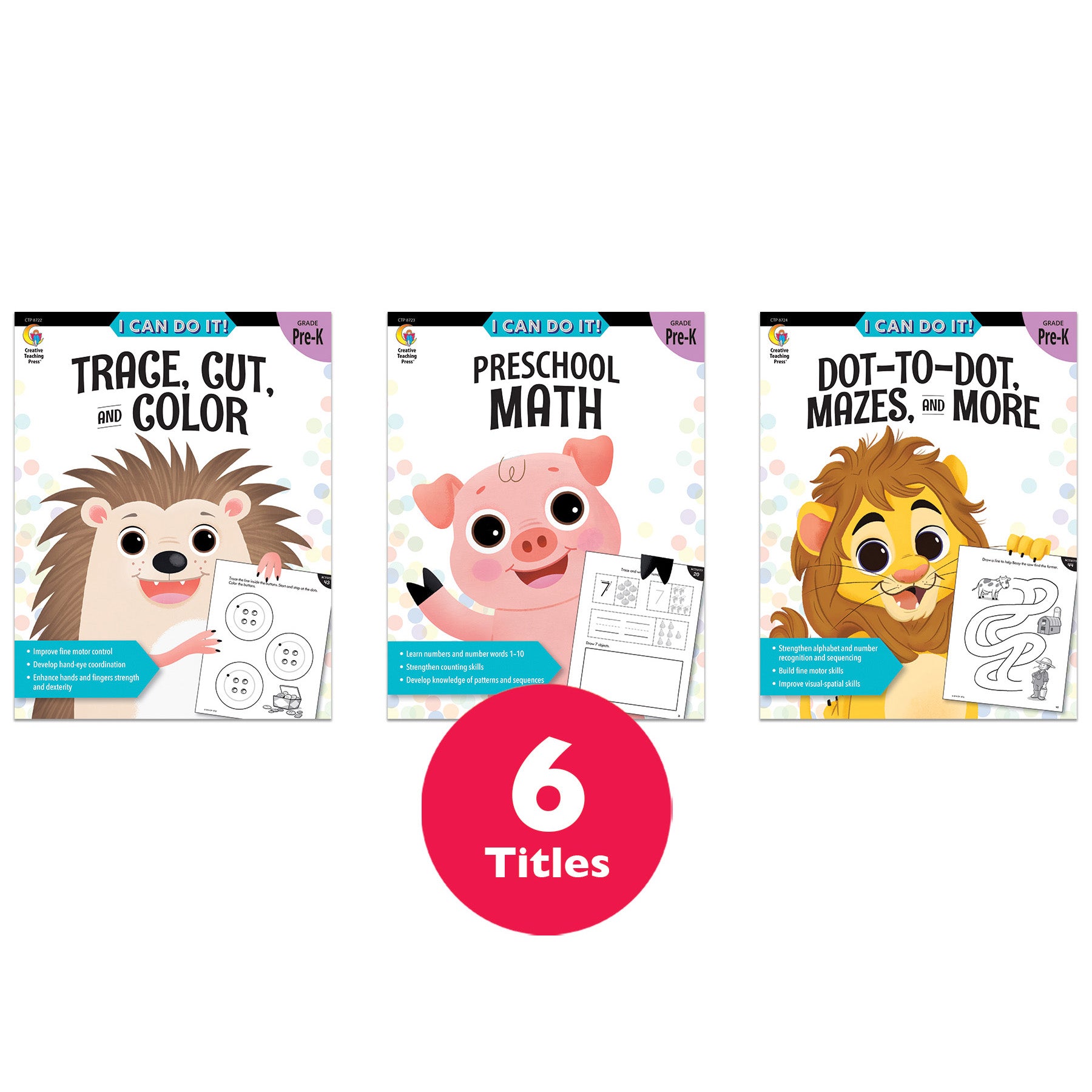 I Can Do It! Prek Skills Workbook Pack, 6 Books