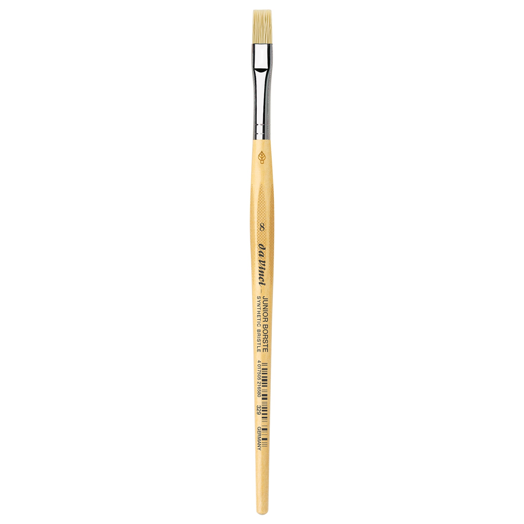 JUNIOR BORSTE Synthetic Student Brush, Synthetic, Tempera, Flat, Series 329, Size 8