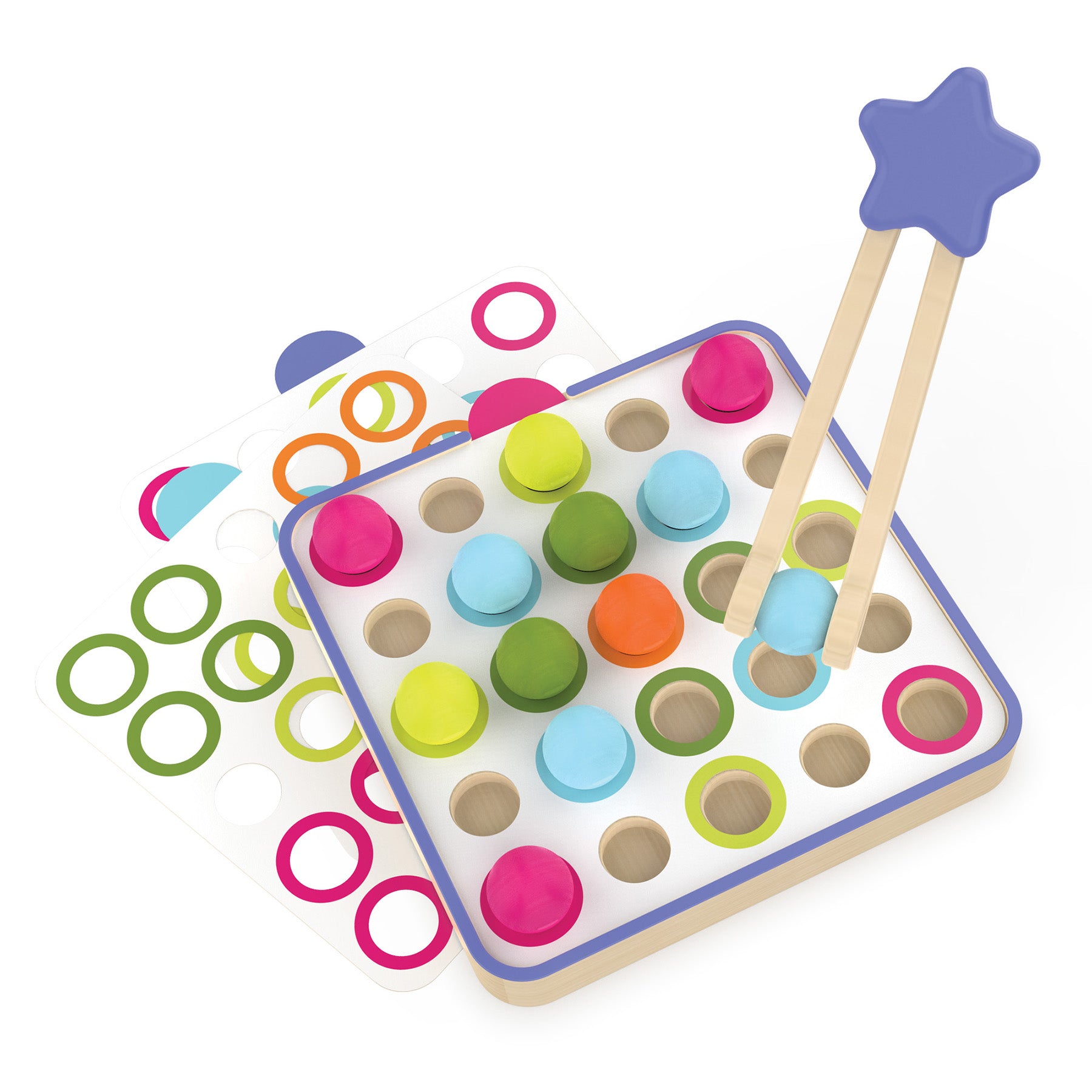 Pattern Matching Puzzle Wooden Color & Counting Board
