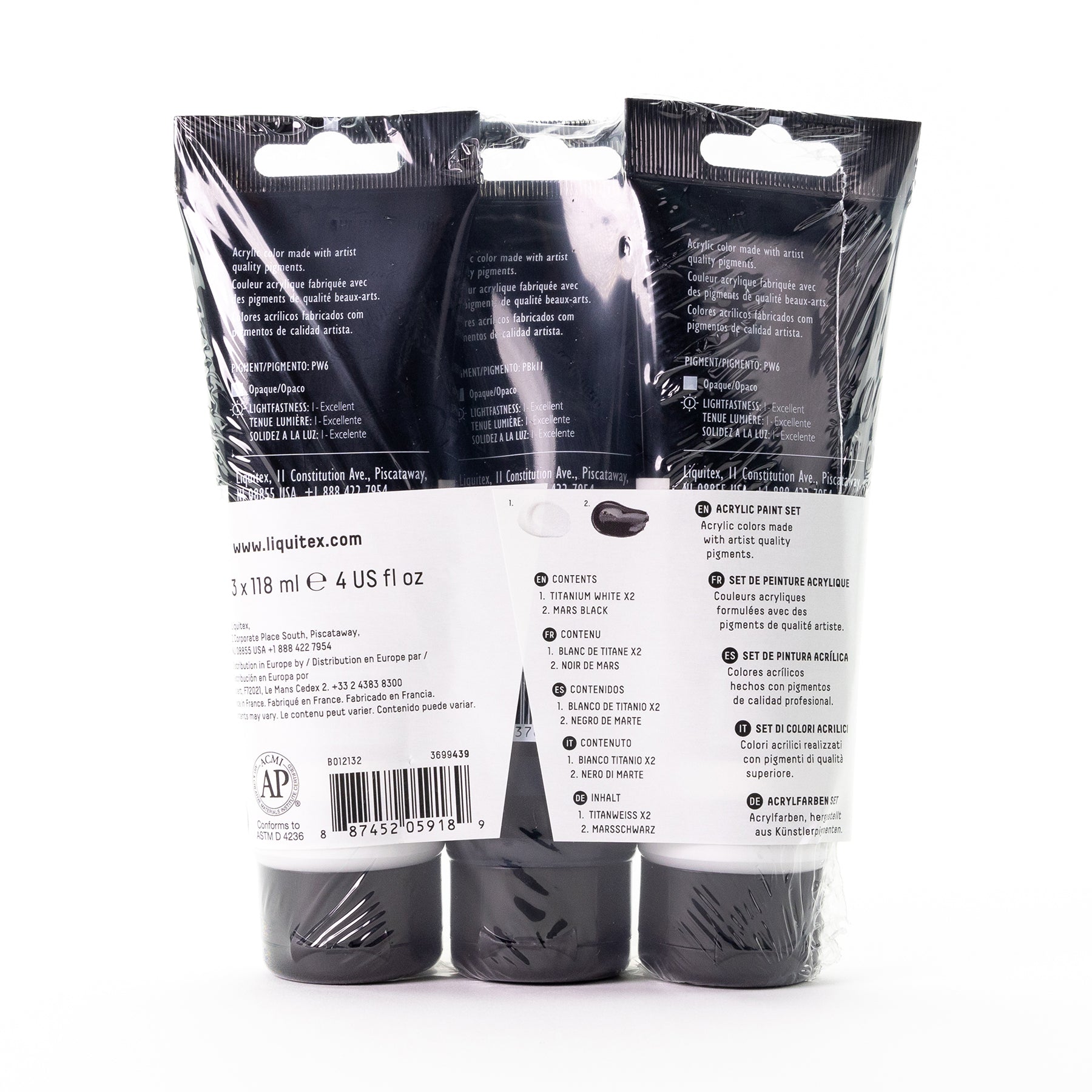 LQ BASICS 118ml tube - White x 2 / Black - TRIPLE PACK (see notes)