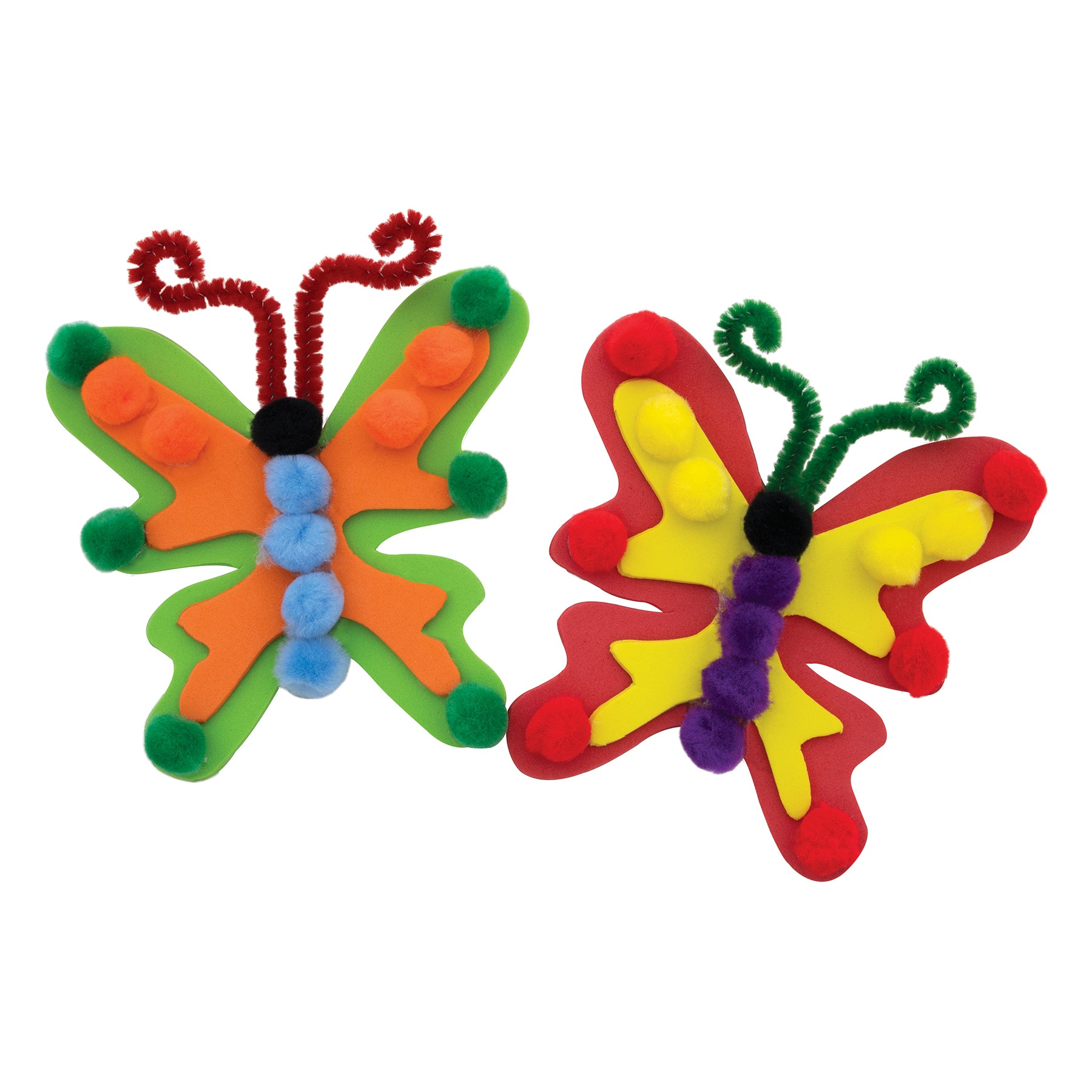Pom Pons, Bright Hues Assortment, 0.5", 100 Pieces
