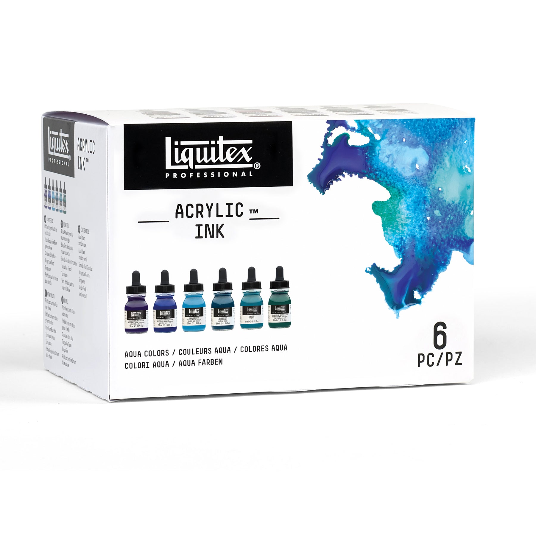 LQ Ink 6 Aqua Colors Set