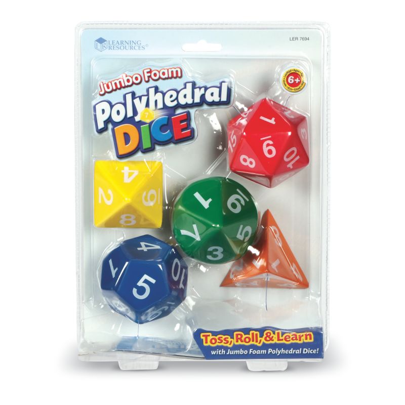 Jumbo Foam Polyhedral Dice