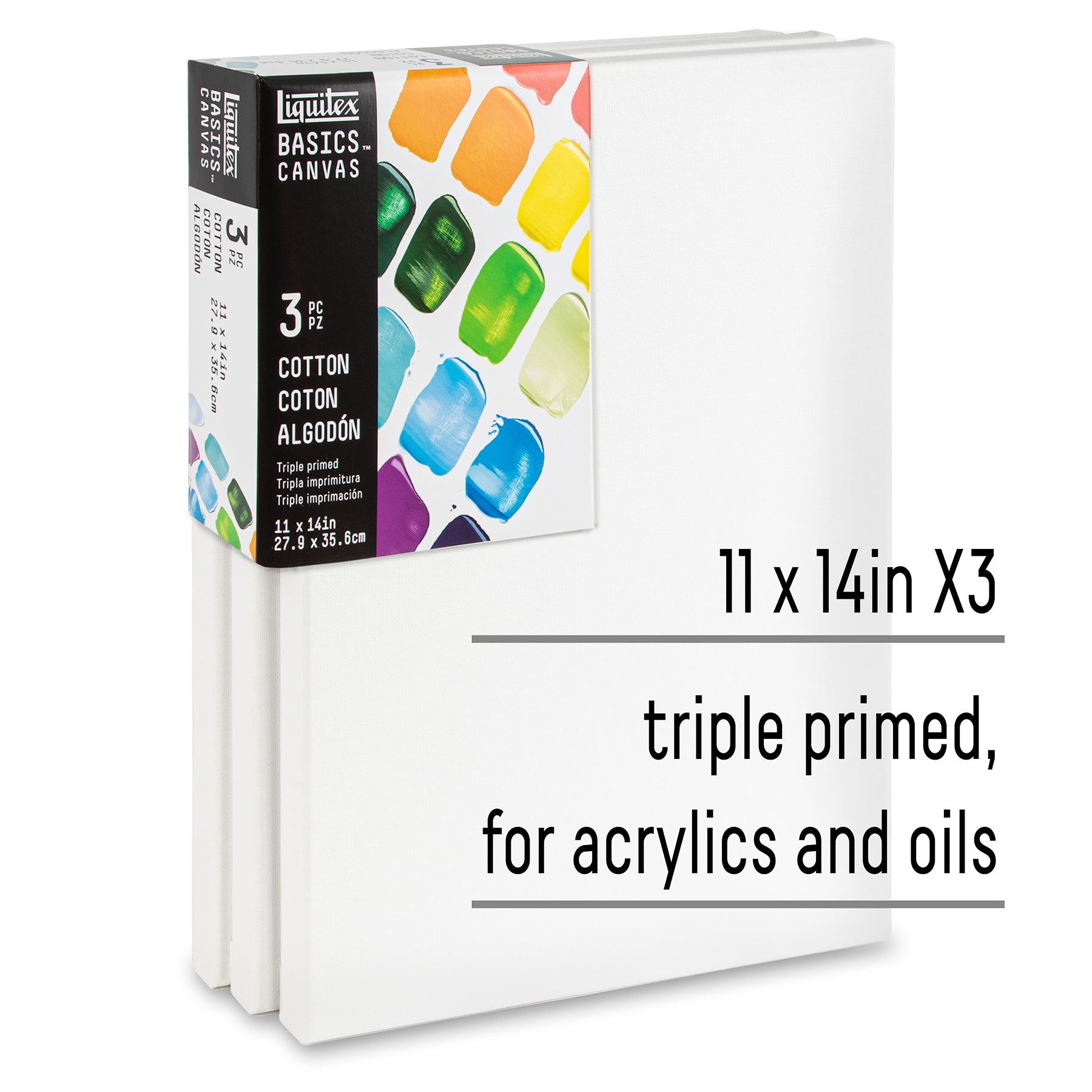 BASICS Canvas 3 pack - 11" x 14"