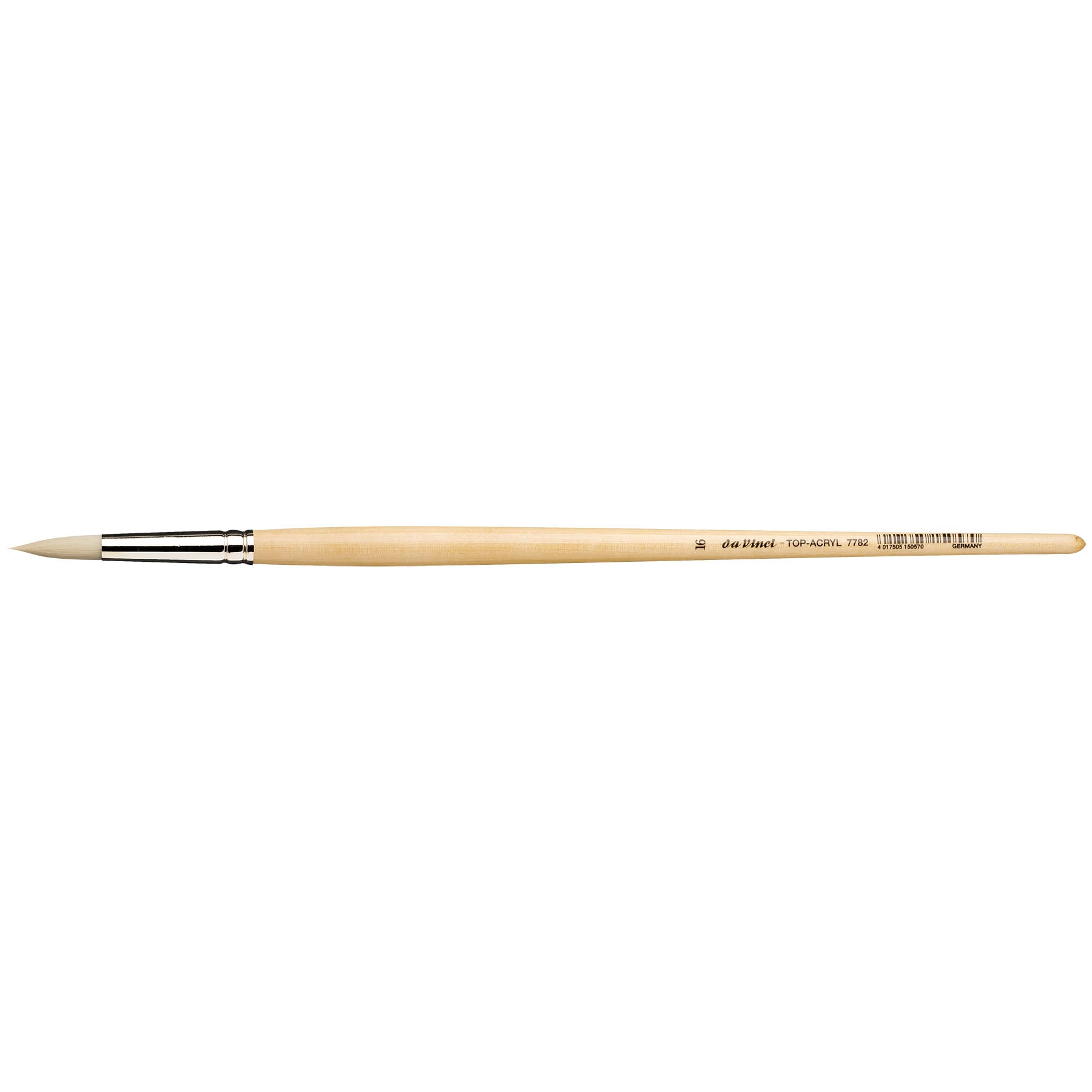 TOP-ACRYL White Brush, Synthetic, Acrylic & Oil, Round, Series 7782, Size 16