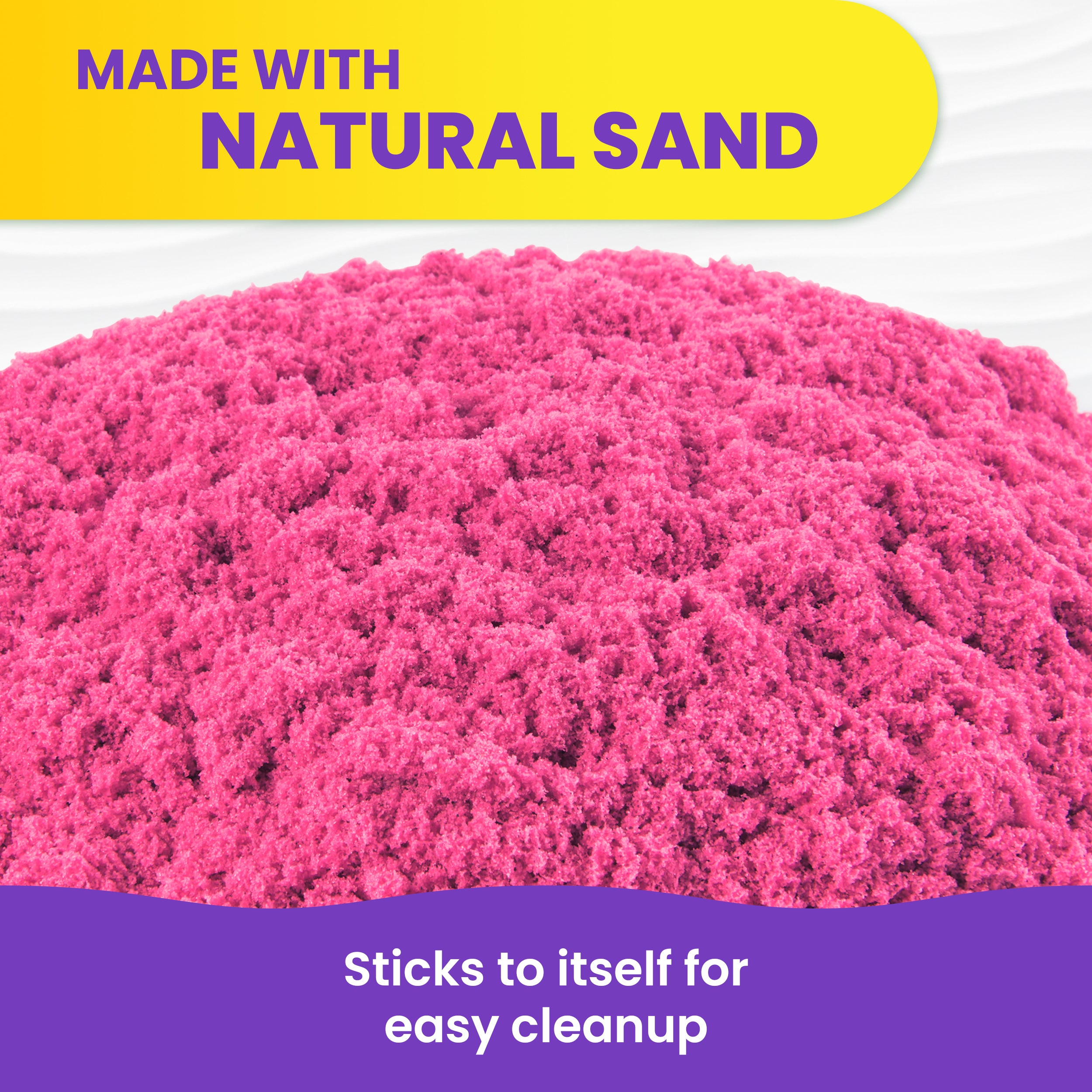 Kinetic Sand, 2lbs Pink Play Sand, Moldable Sensory Toys for Kids, Resealable Bag Packaging May Vary, for Ages 3 and up