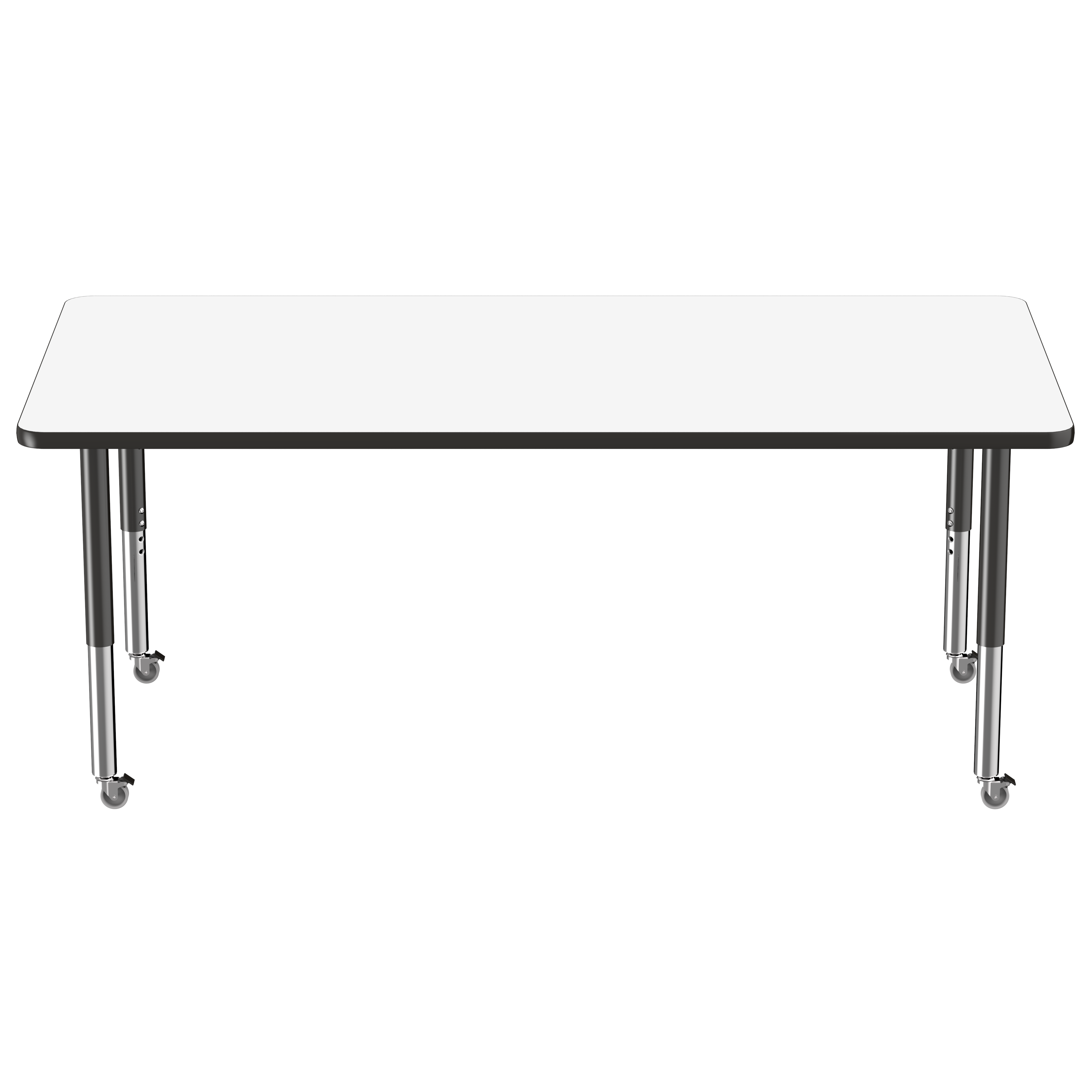 36" x 72" Rectangle Dry-Erase Activity Table with Adjustable Super Legs - Whiteboard/Black