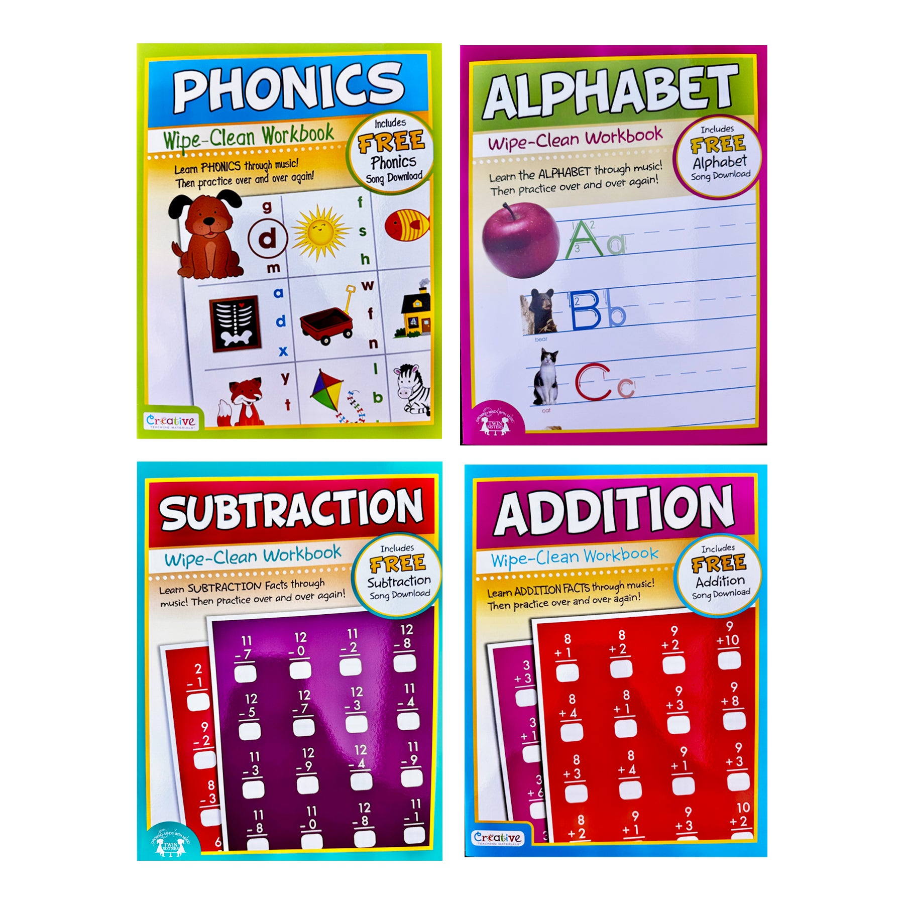 Wipe-Clean Workbook Set 2, 4 Books