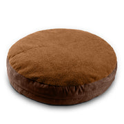 Jaxx Robbi Dog Bed Bean Bag – Round Bed with Machine Washable Cover and No-Slip Base - Supportive Memory Foam for Senior Dogs & Joint Pain Relief-Ultimate Comfort & Luxury - Medium, Caramel/Chocolate