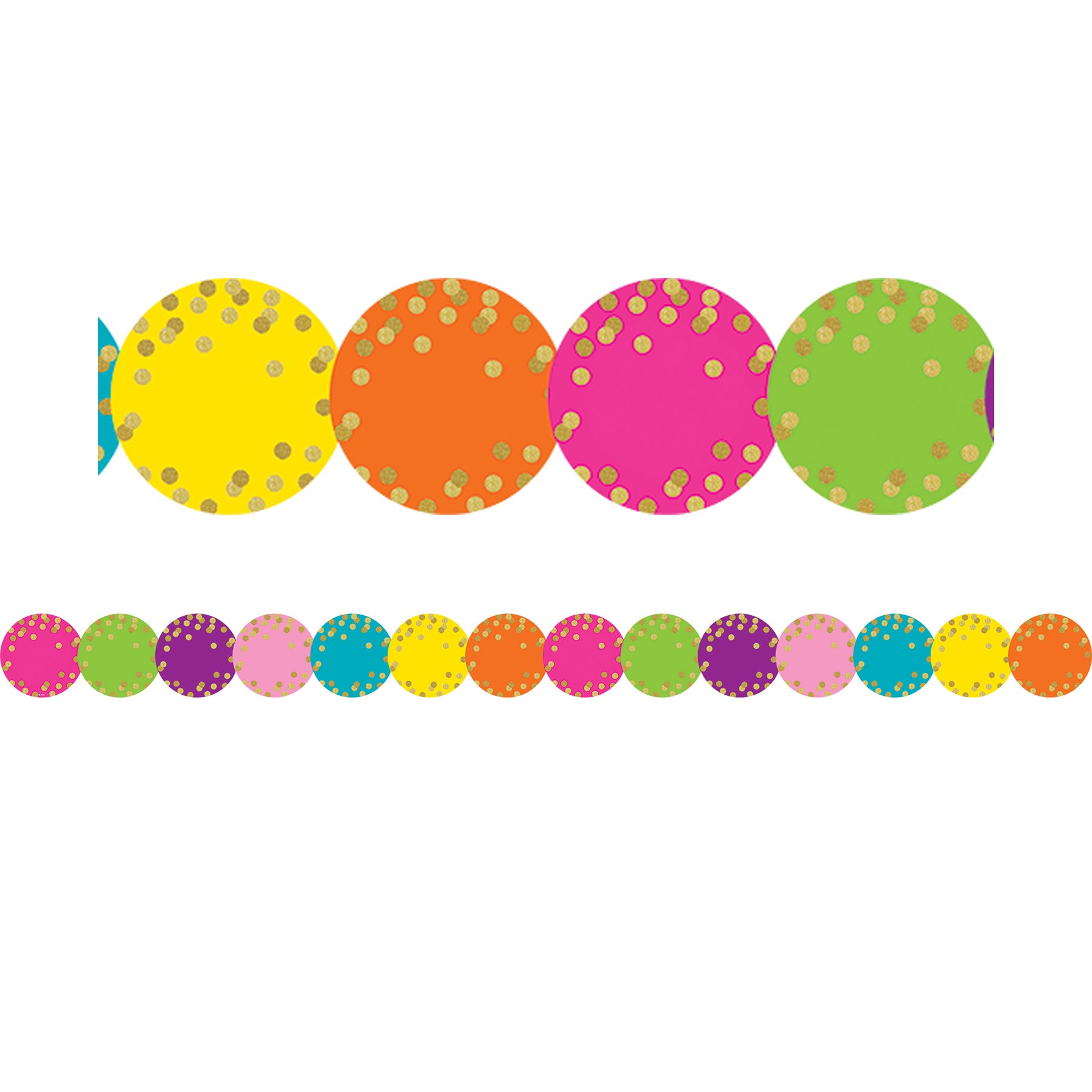 Confetti Circles Die-Cut Border Trim