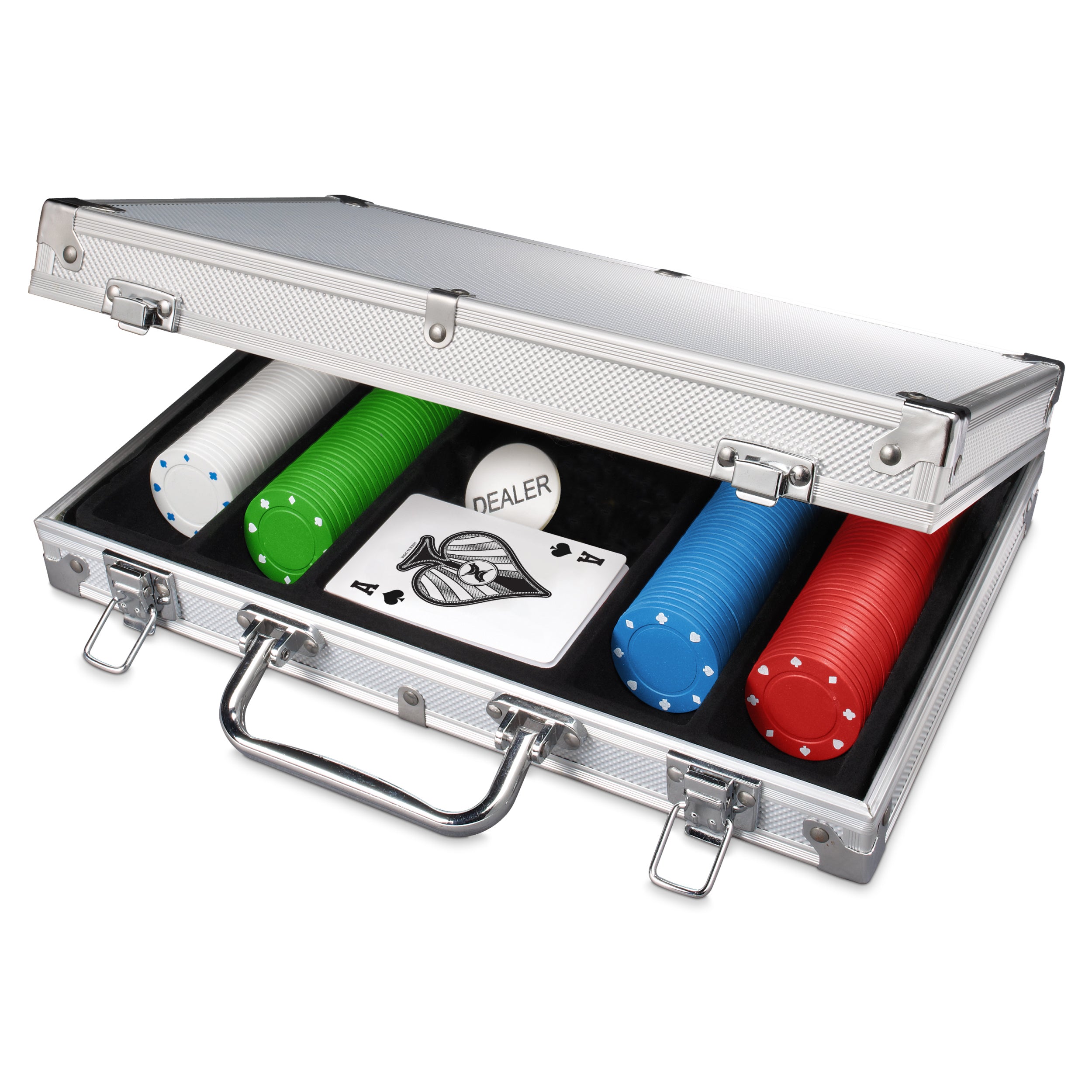 Professional Texas Hold ‘Em Poker Set, Classic Game with 200 Dual-Toned Chips and Cards in an Aluminum Case