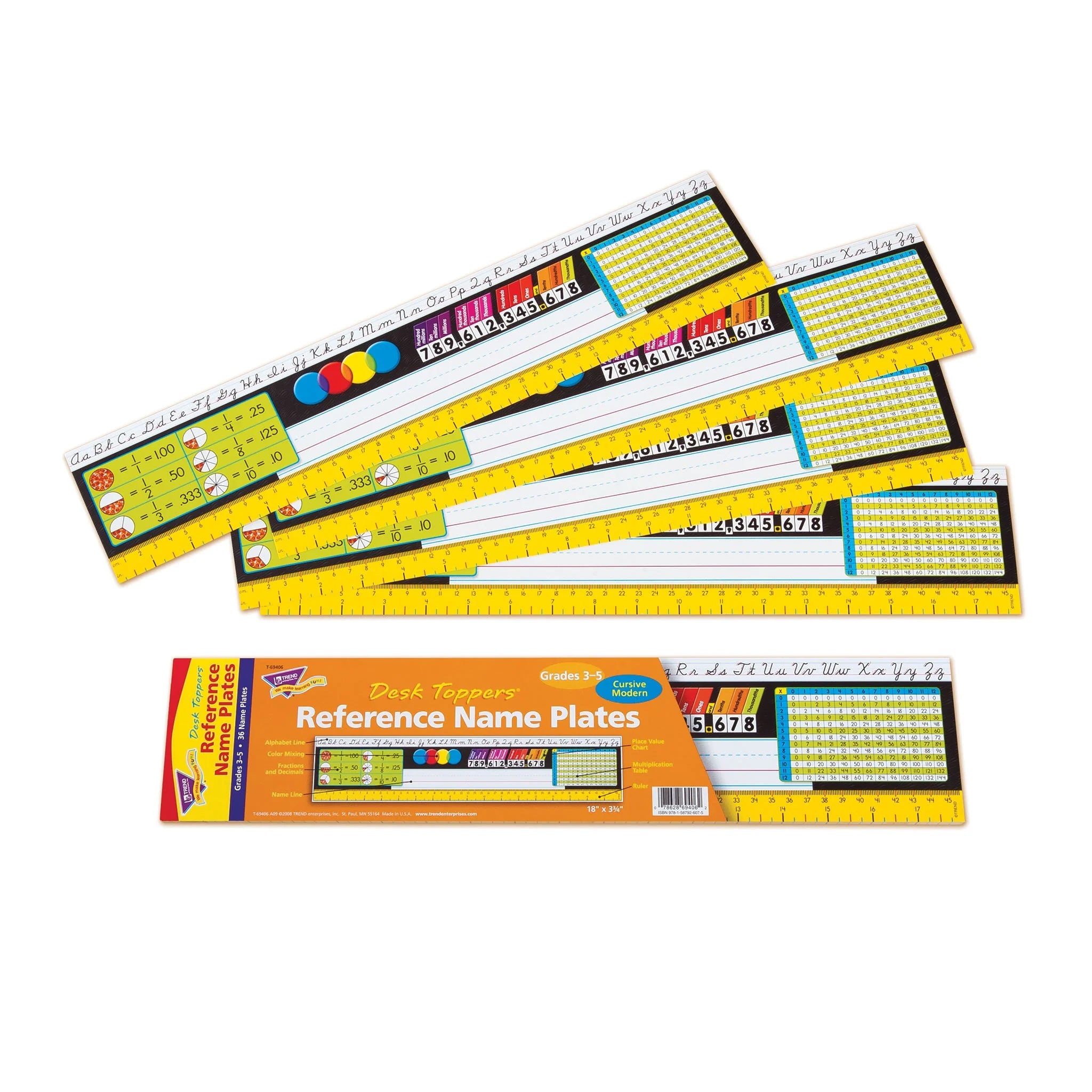 Grades 3-5 Modern Desk Toppers® Ref. Name Plates, 36 ct