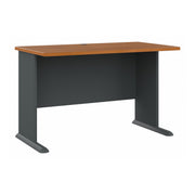 Bush Business Furniture Series A 48W Desk in Natural Cherry and Slate - 47.52" Width x 26.81" Depth x 29.66" Height