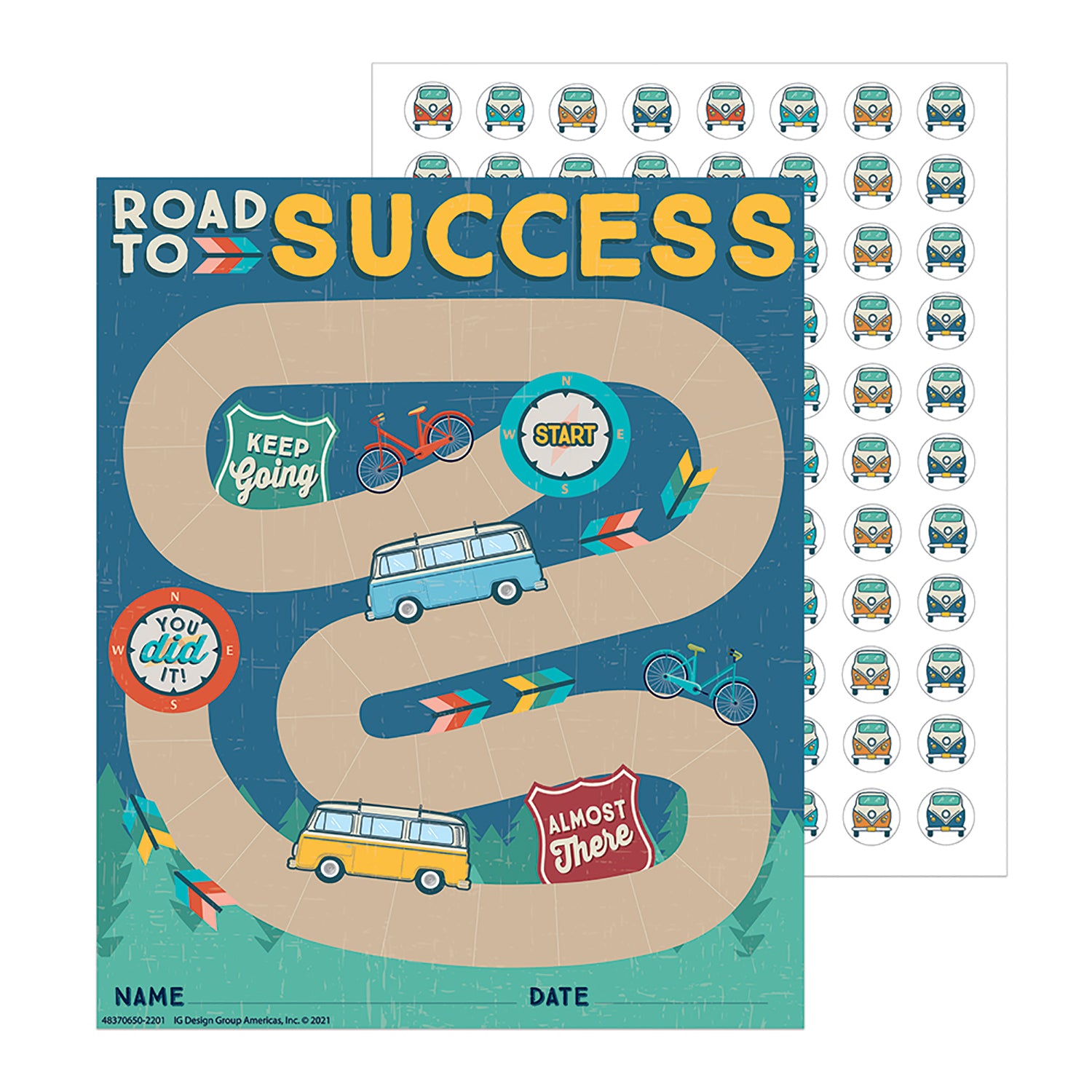 Adventurer Mini Reward Chart with Stickers, Pack of 36