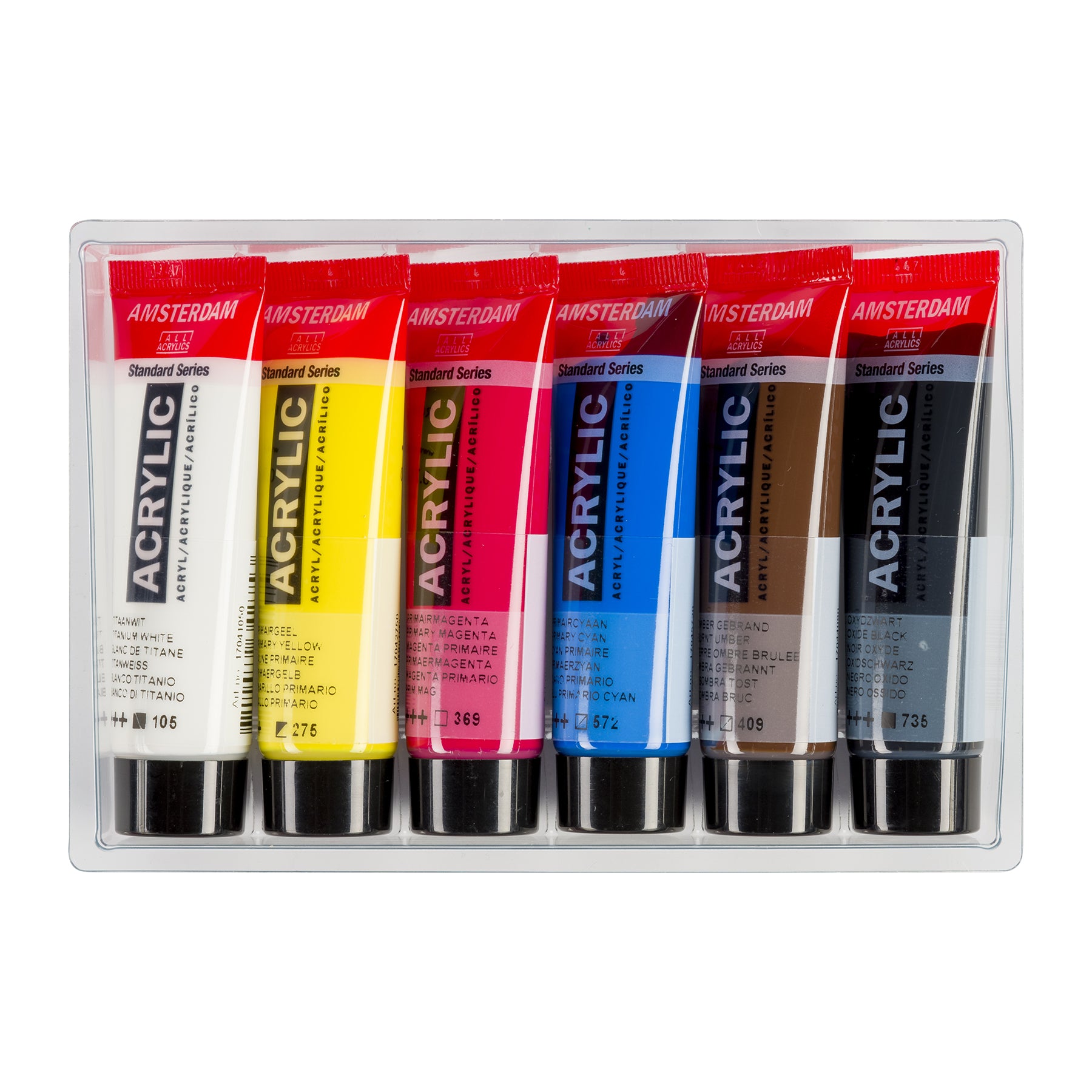 Standard Acrylic Primary Set, 6 x 20mL