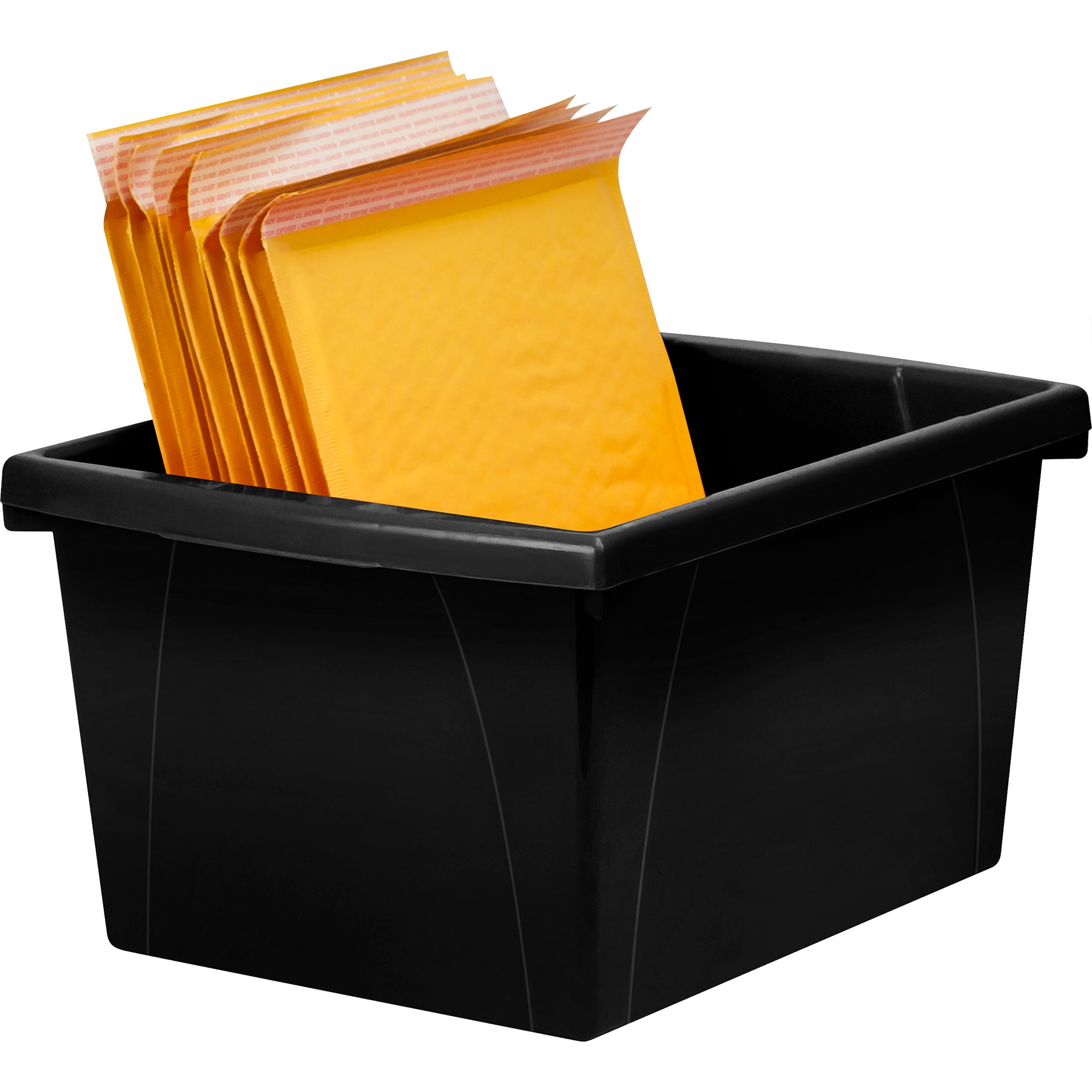 4 Gallon Storage Bin with Lid, Black