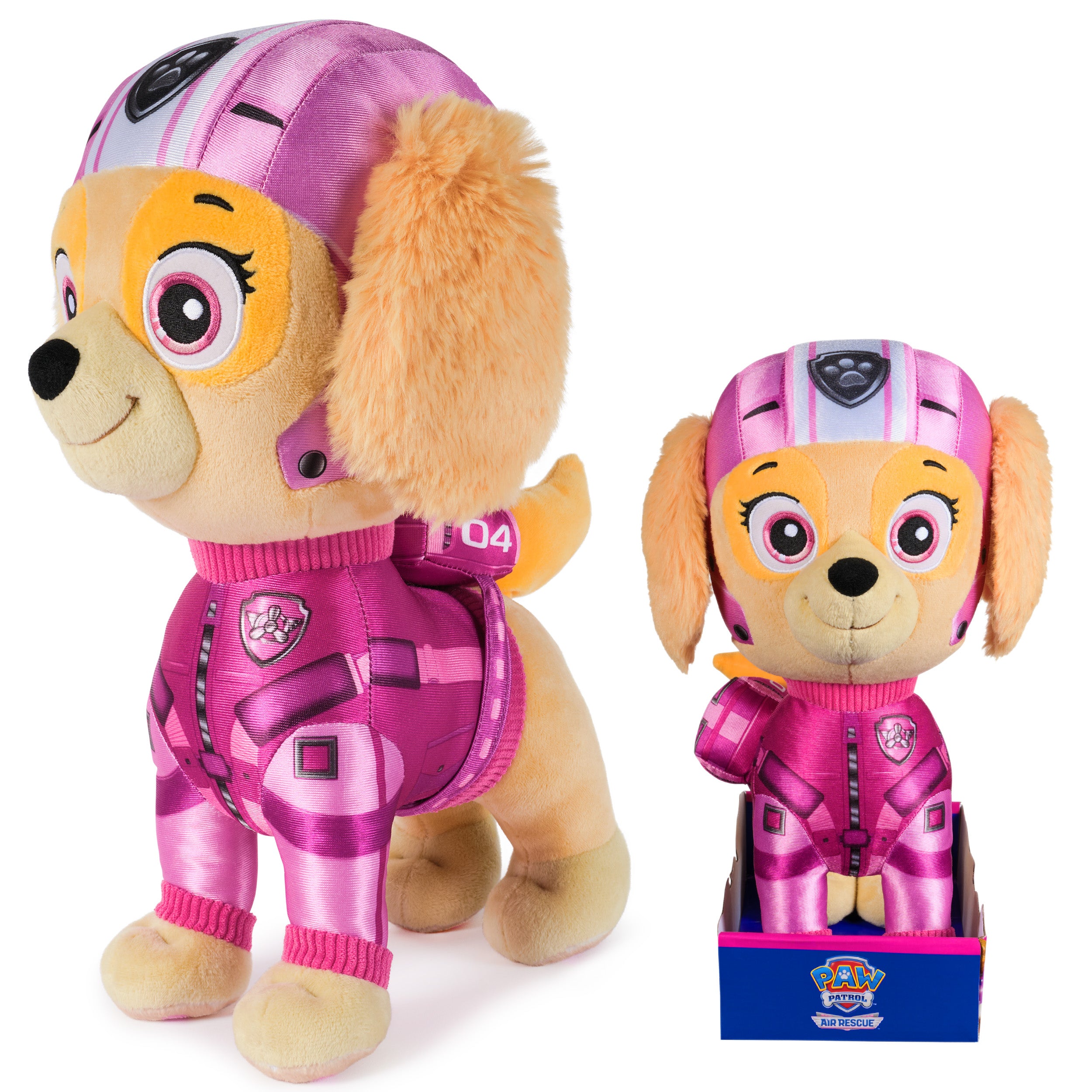 PAW Patrol: Air Rescue, Skye Plush Toy, 12-Inch Tall, Premium Stuffed Animals, with Removable Backpack, Kids Toys for Boys and Girls Ages 3 and up