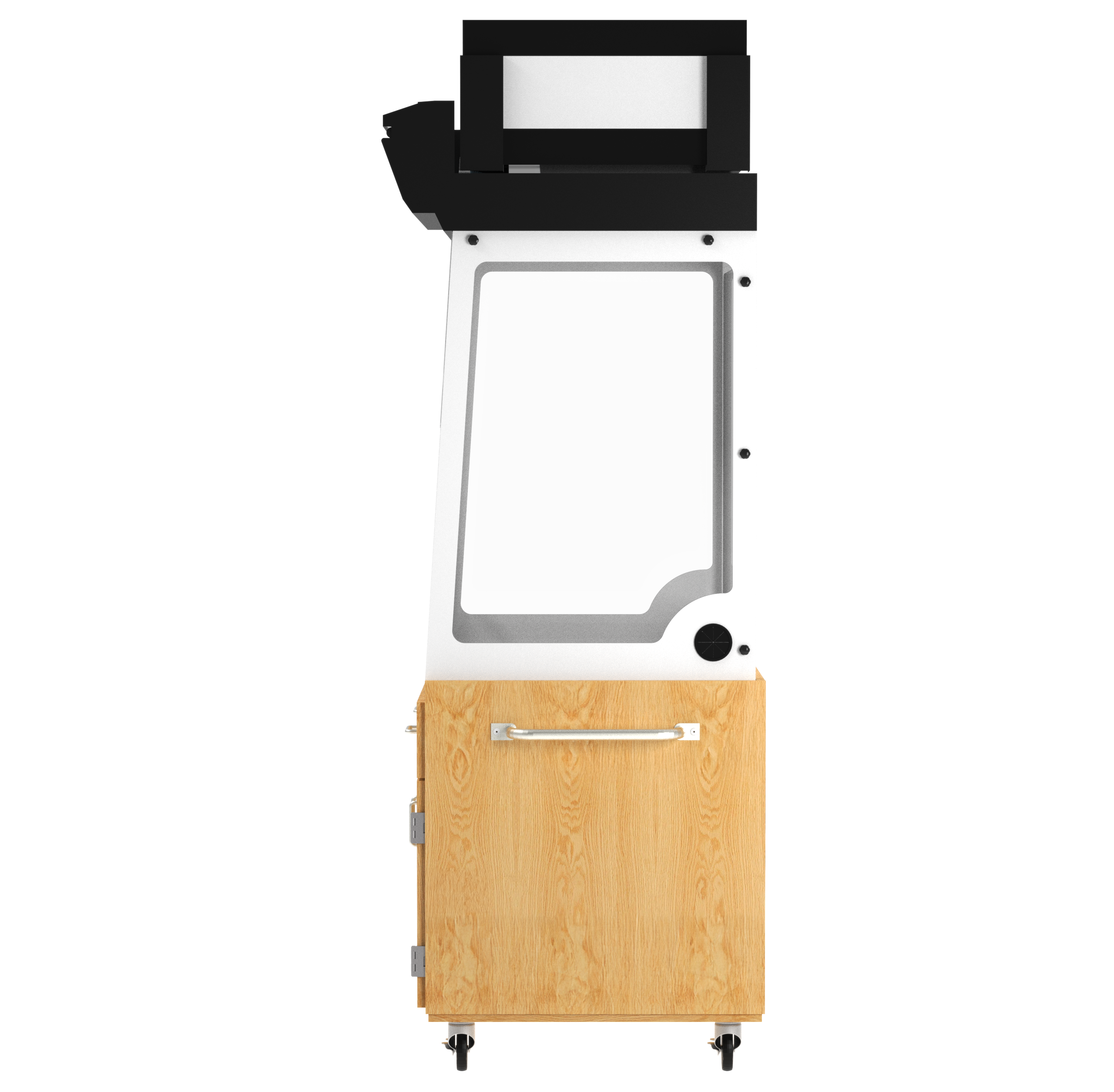 Large Mobile Fume Hood Cabinet W/Fume Hood,Oak
