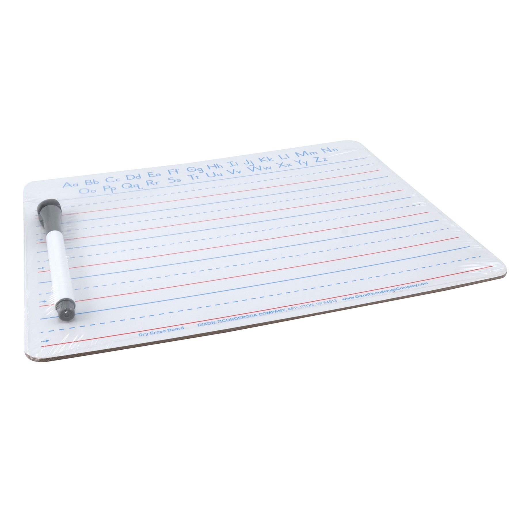 Handwriting Whiteboard Dry Erase Set, 2-Sided, Ruled/Plain, with Marker/Eraser, 9" x 12"