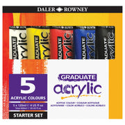 Graduate Acrylic Paint Starter Set, Assorted Colors, 120ml, 5 Pieces