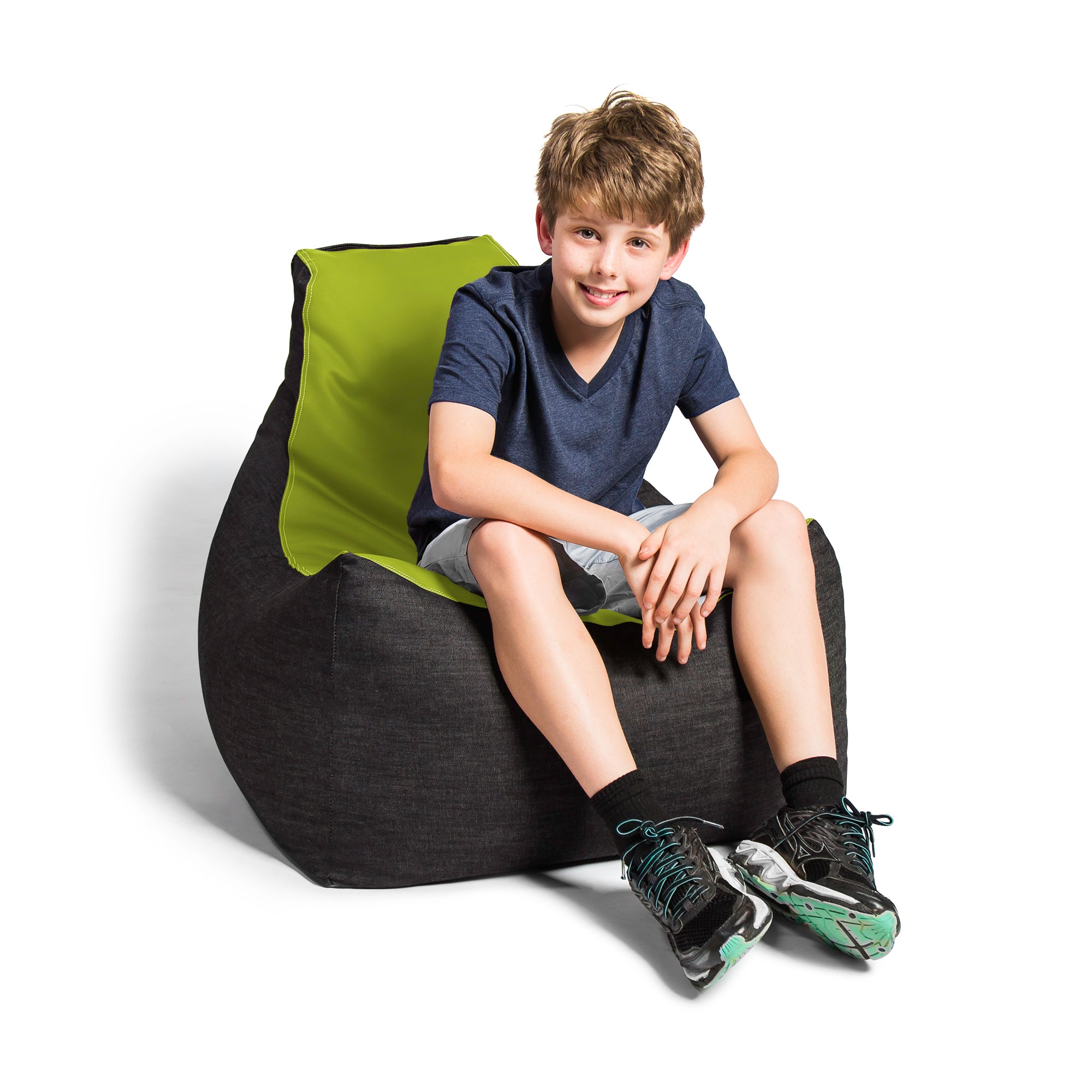 Jaxx Pixel Gamer Chair - Game Room / Home Theater Bean Bag Chair, Green