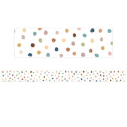 Everyone is Welcome Painted Dots Straight Border Trim
