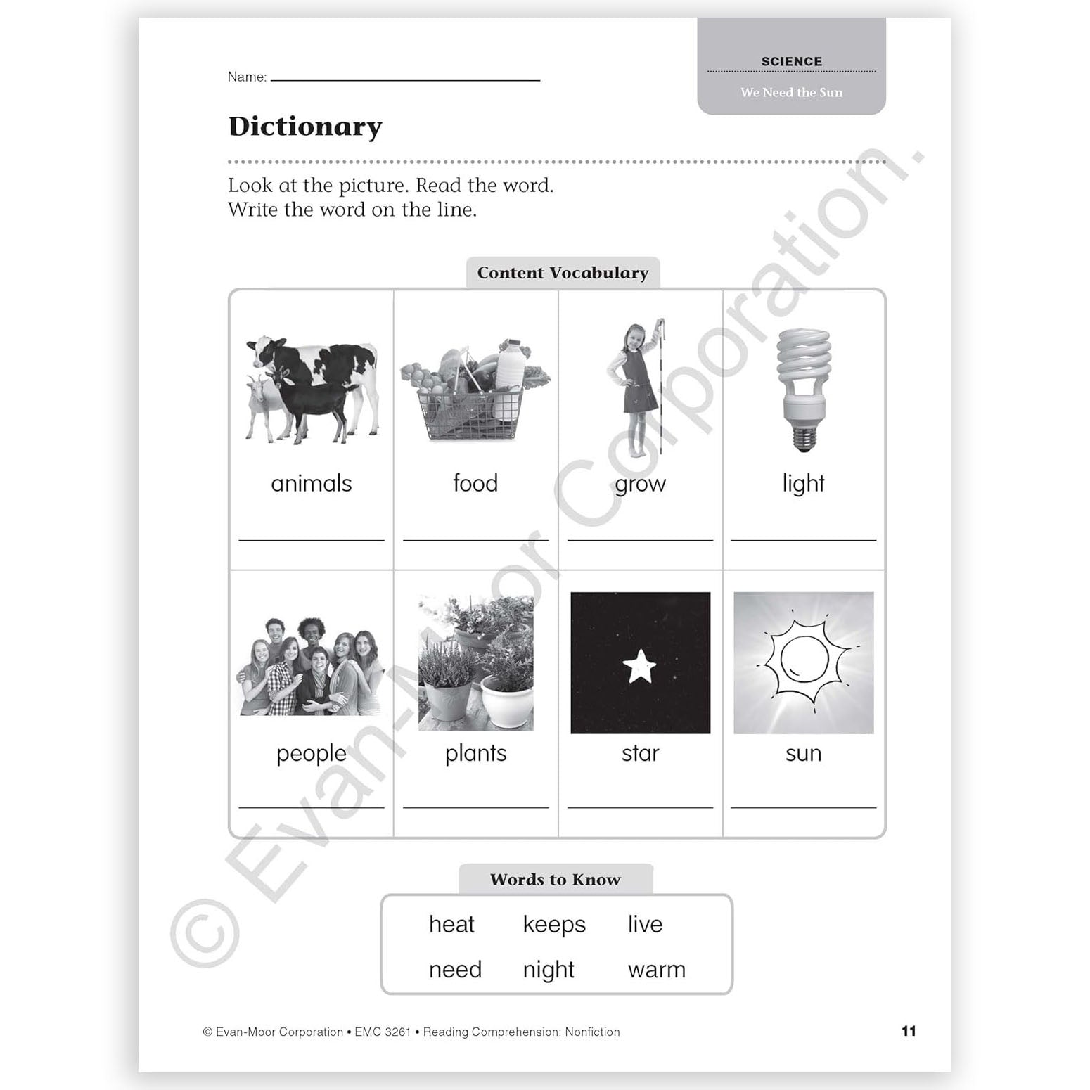 Reading Comprehension: Nonfiction, Grade 1