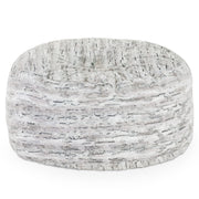 Jaxx 5 Foot Saxx Bean Bag Chair For Adults - Luxe Faux Fur, Silver Fox