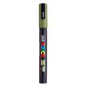 uni® POSCA PC-3M Water-Based Paint Markers, Reversible Fine Tip (0.9-1.3mm), Khaki Green