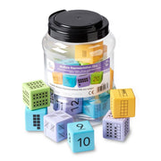 Dice, Multi Rep, Foam 4 Clrs, S/16